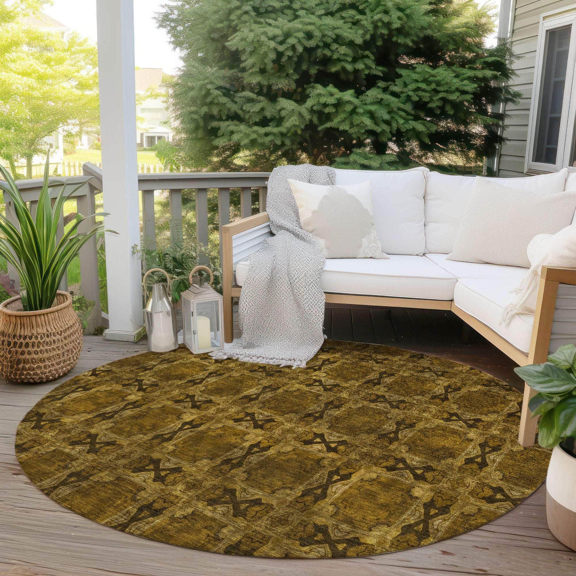 Machine Made ACN564 Chocolate Brown Rugs