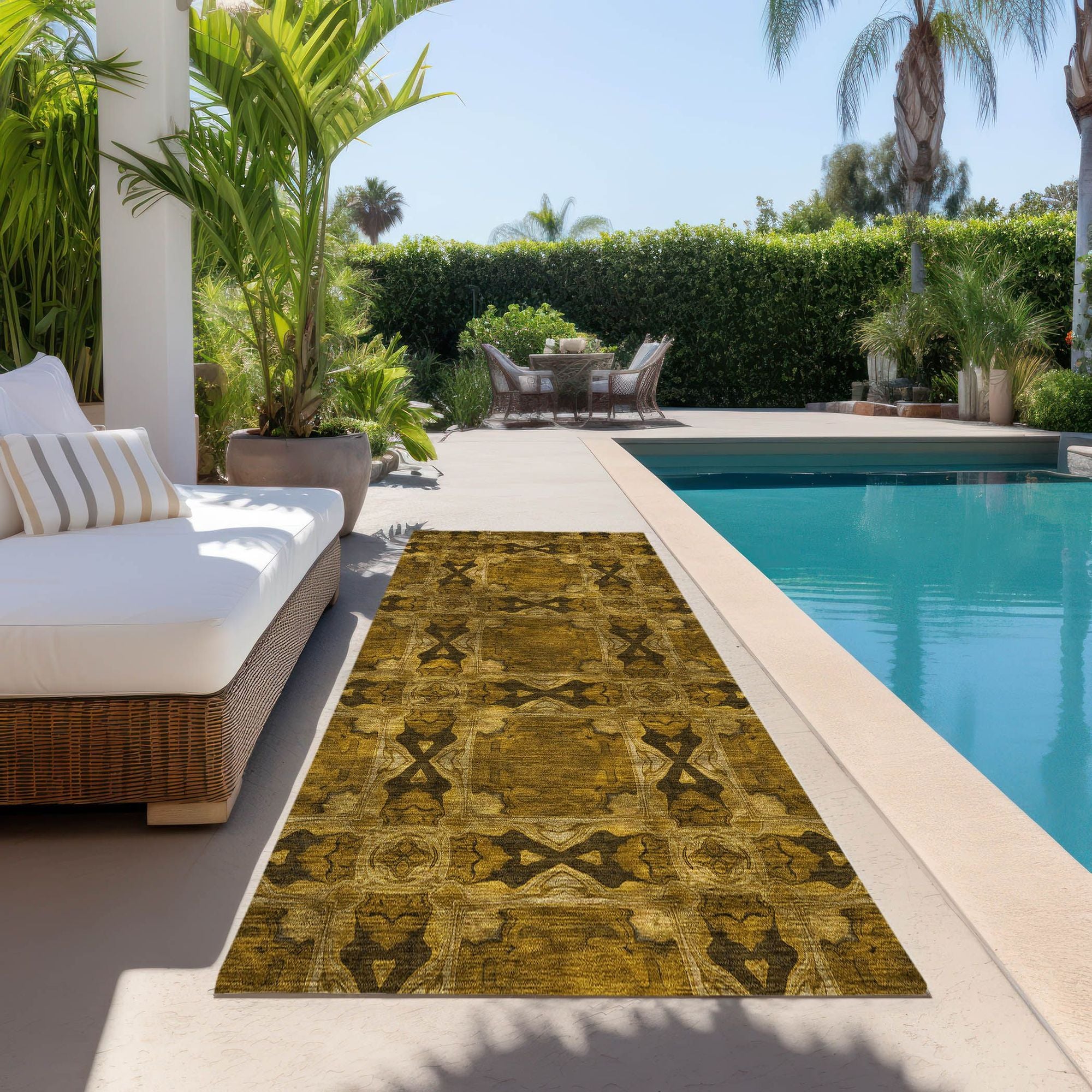 Machine Made ACN564 Chocolate Brown Rugs