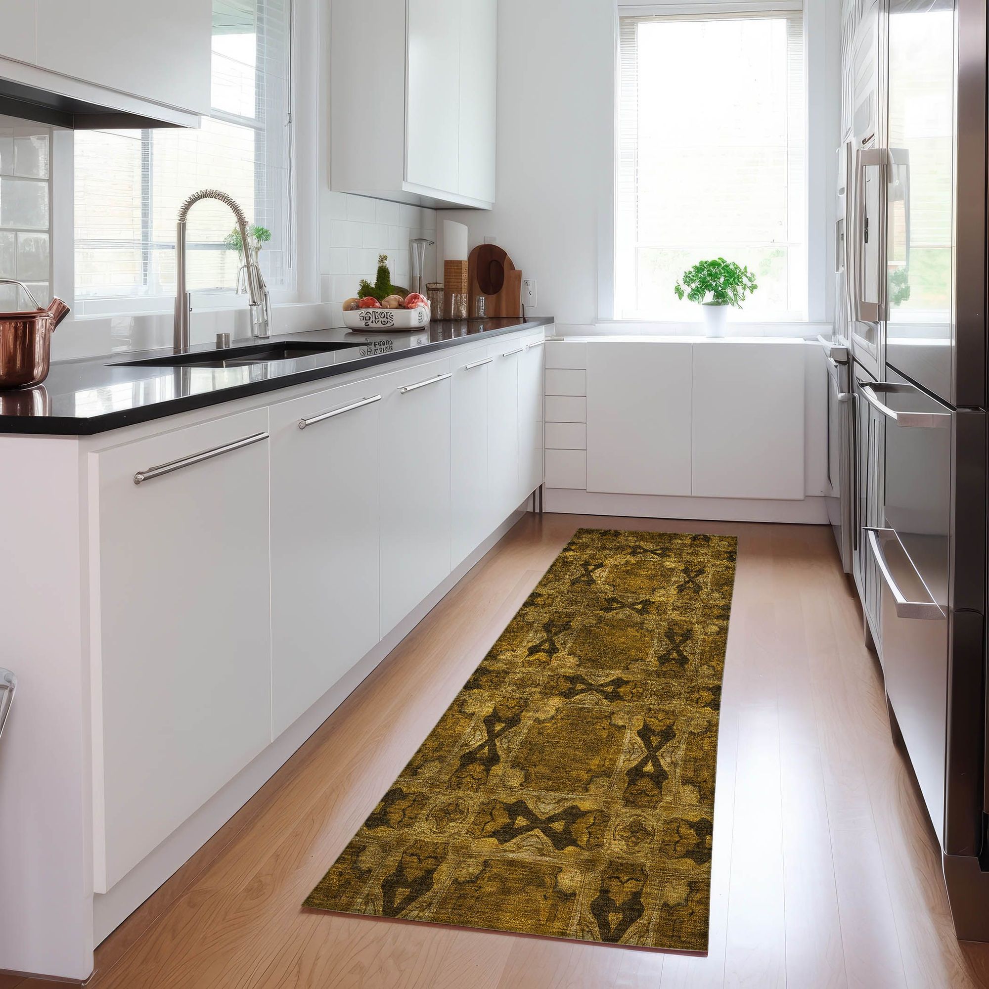 Machine Made ACN564 Chocolate Brown Rugs