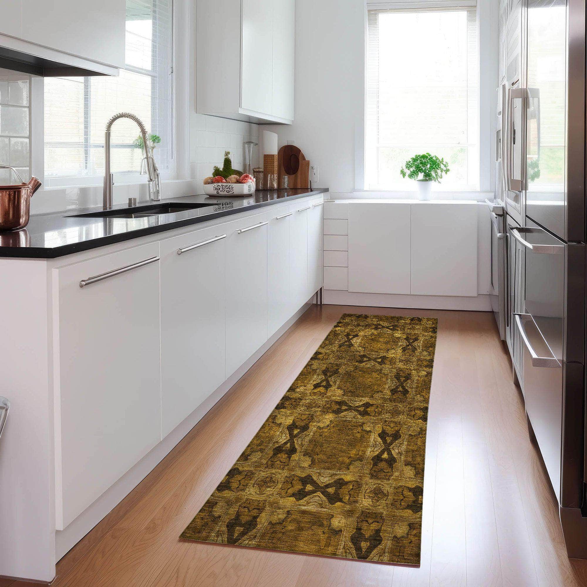 Machine Made ACN564 Chocolate Brown Rugs