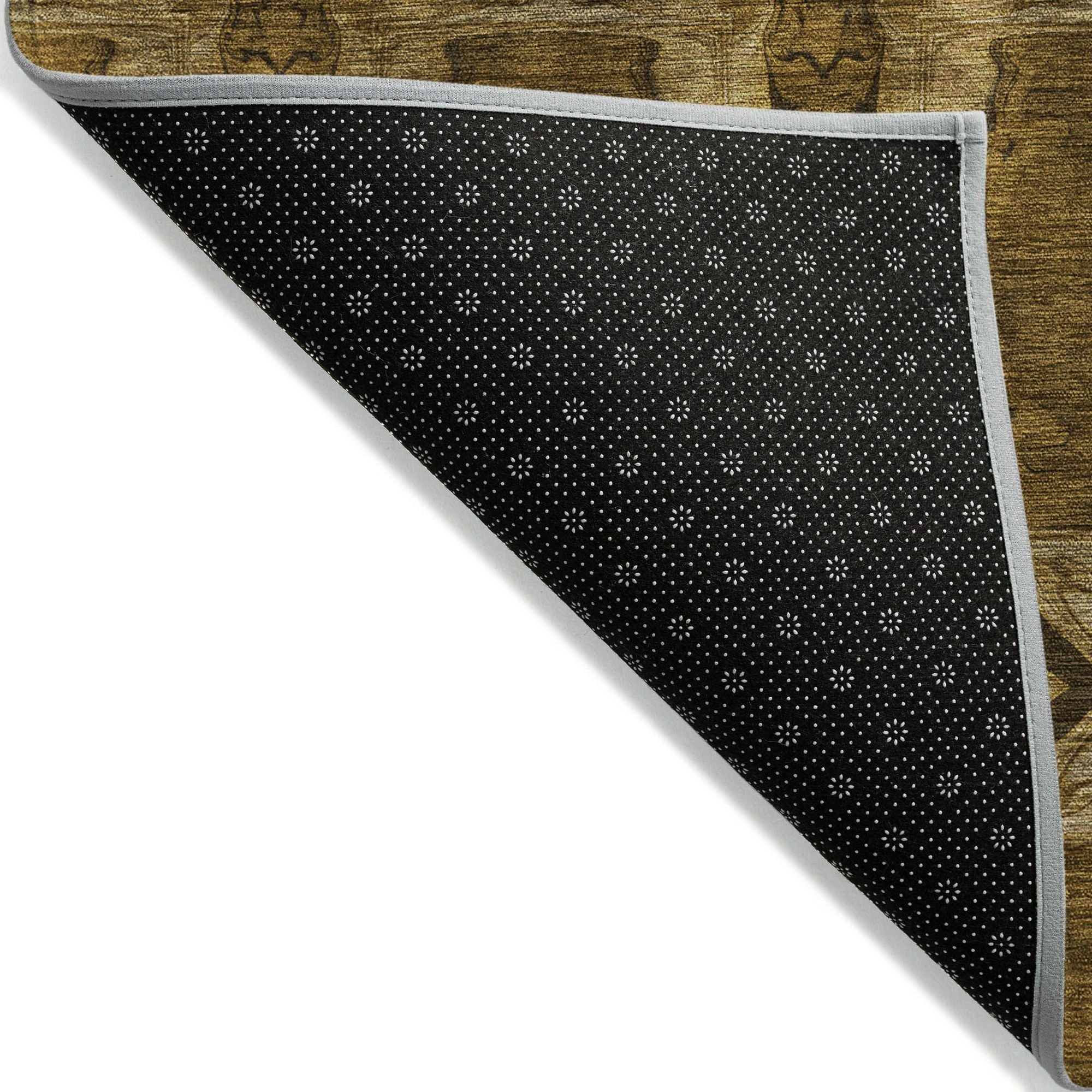 Machine Made ACN564 Chocolate Brown Rugs