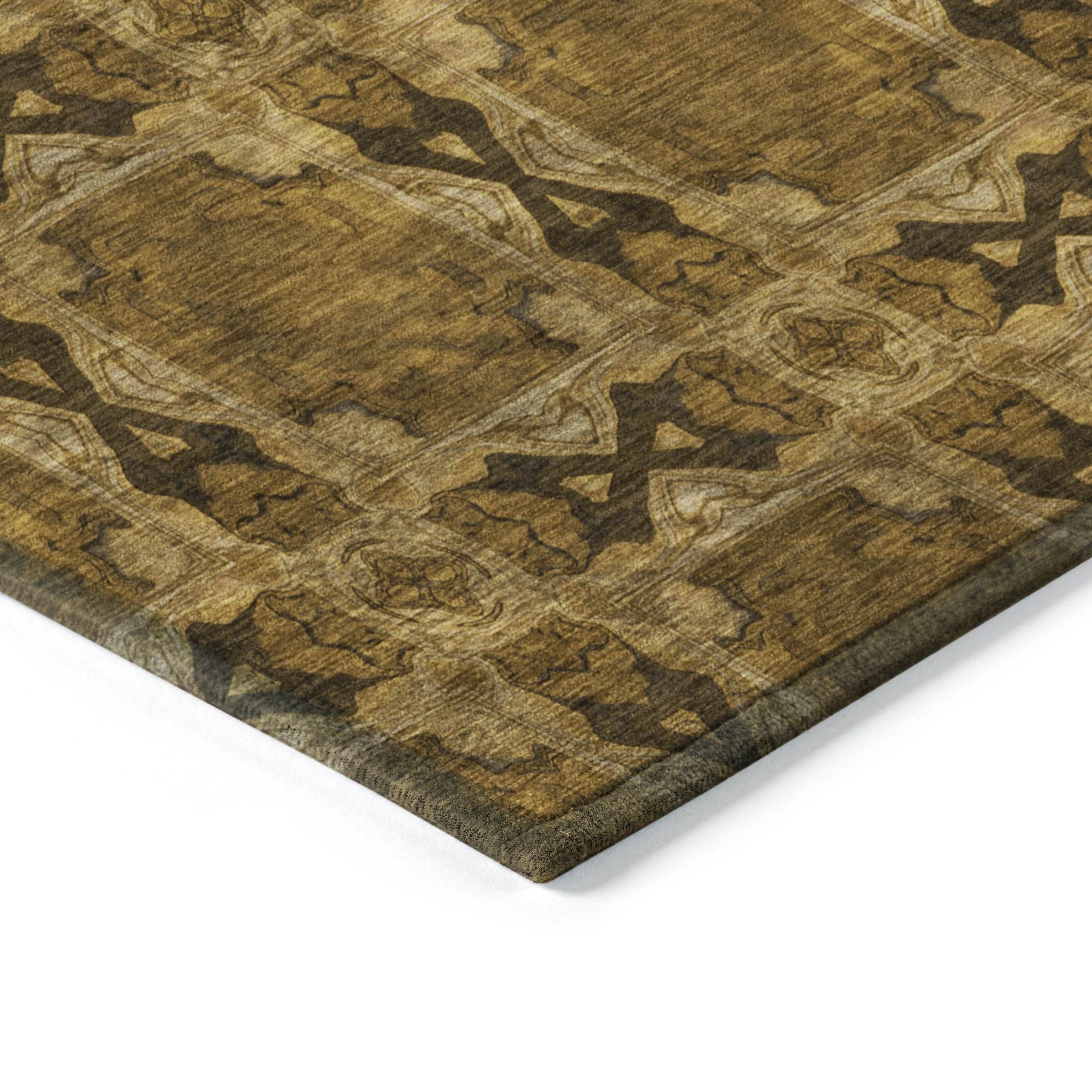 Machine Made ACN564 Chocolate Brown Rugs