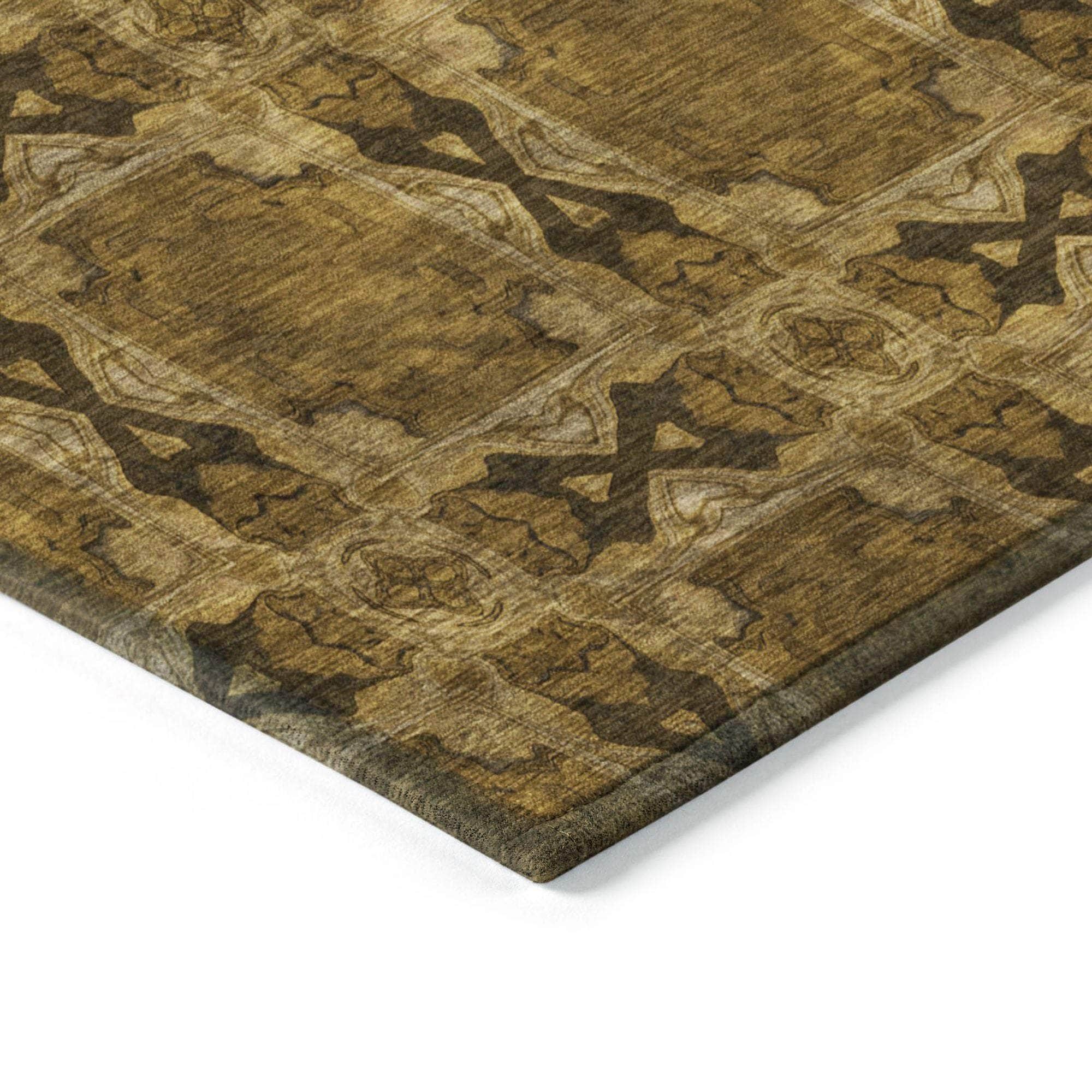 Machine Made ACN564 Chocolate Brown Rugs