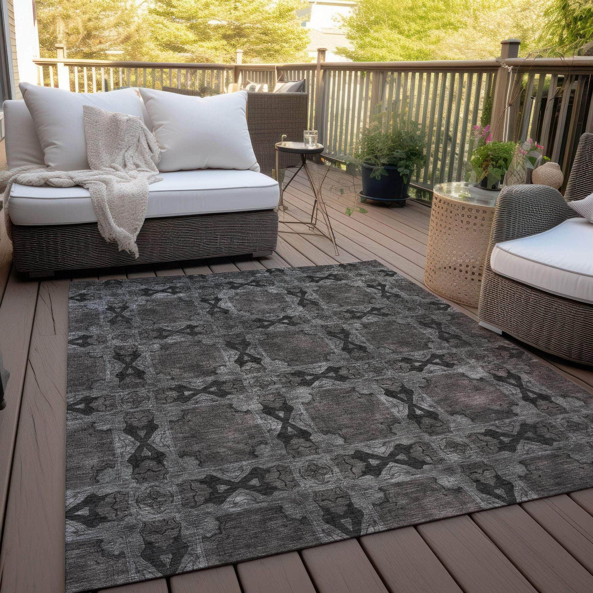 Machine Made ACN564 Gray Rugs