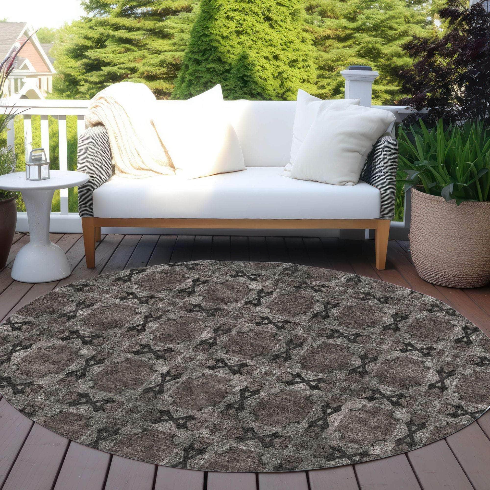 Machine Made ACN564 Gray Rugs