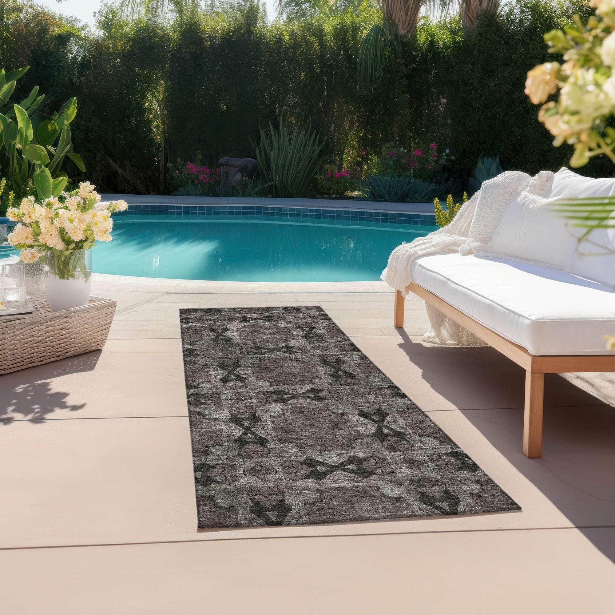 Machine Made ACN564 Gray Rugs