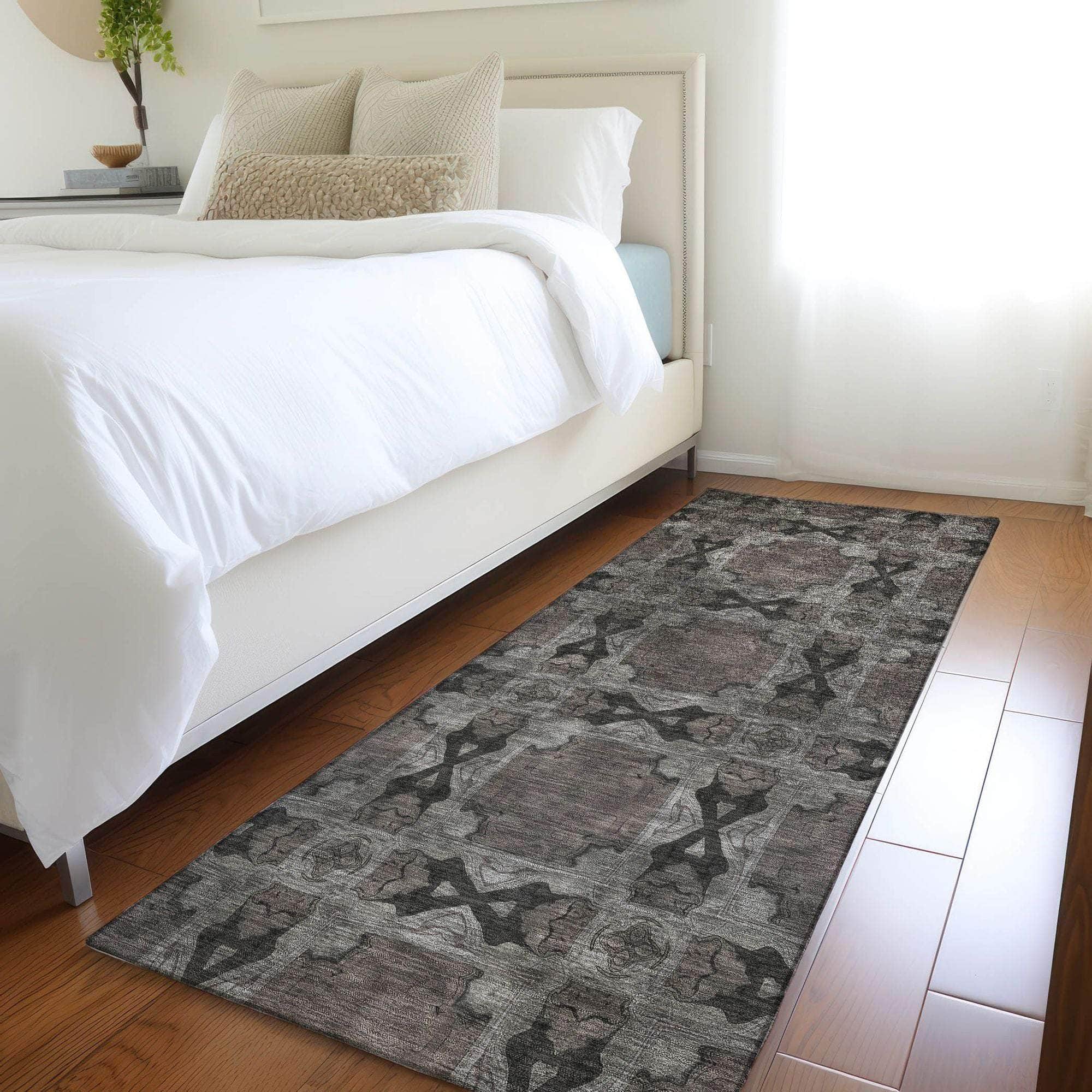 Machine Made ACN564 Gray Rugs