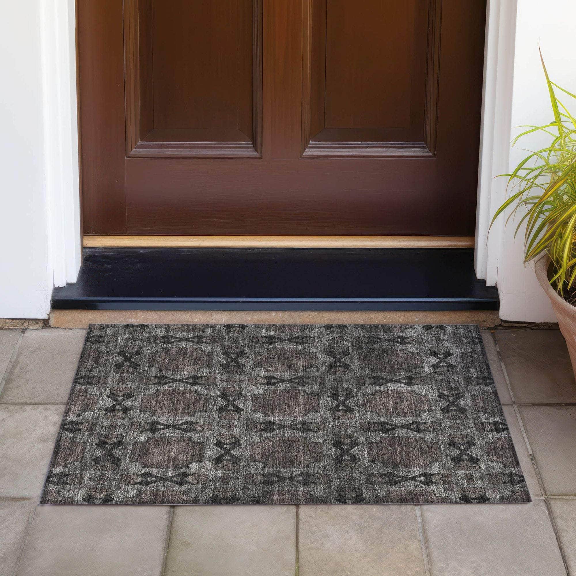 Machine Made ACN564 Gray Rugs