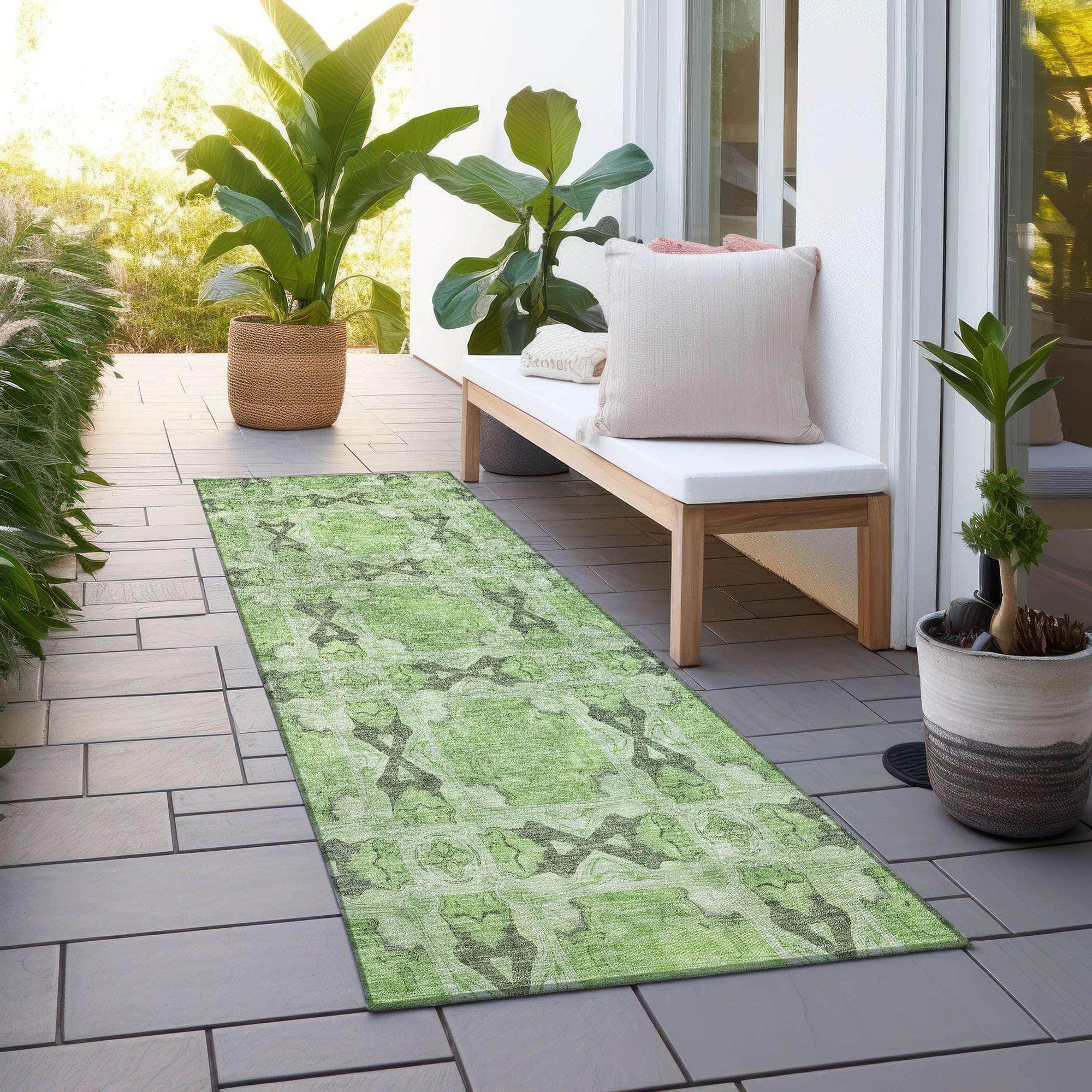 Machine Made ACN564 Green Rugs