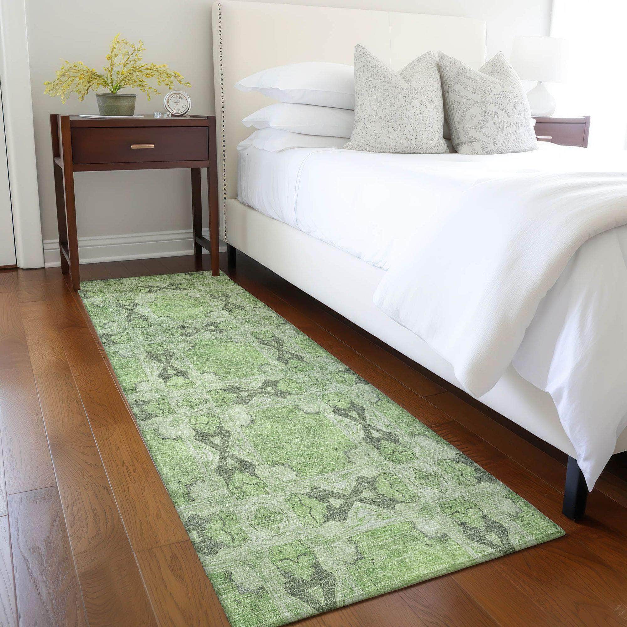 Machine Made ACN564 Green Rugs