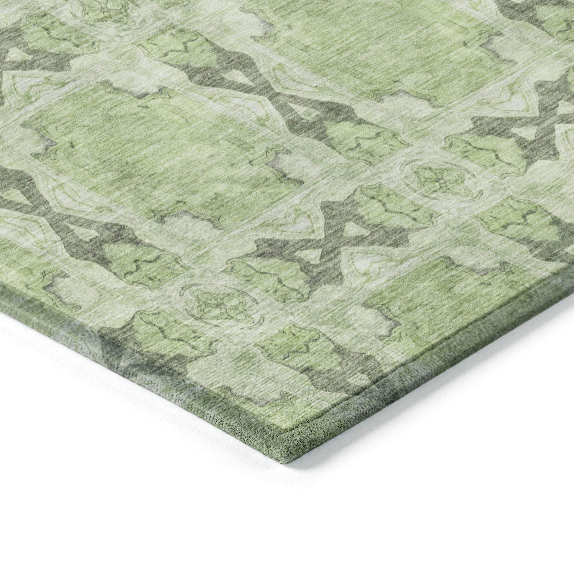 Machine Made ACN564 Green Rugs