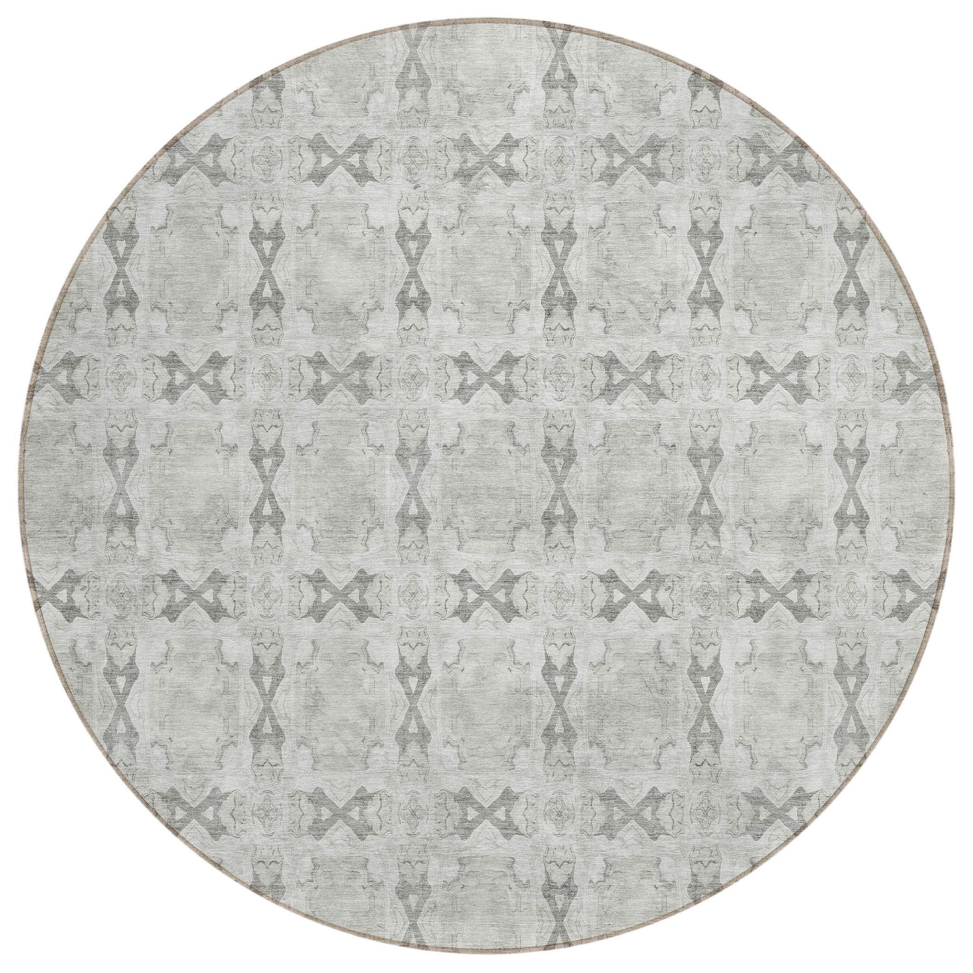 Machine Washable Ivory Rug - Indoor / Outdoor - Kids / Pet Friendly Panel Print Rug