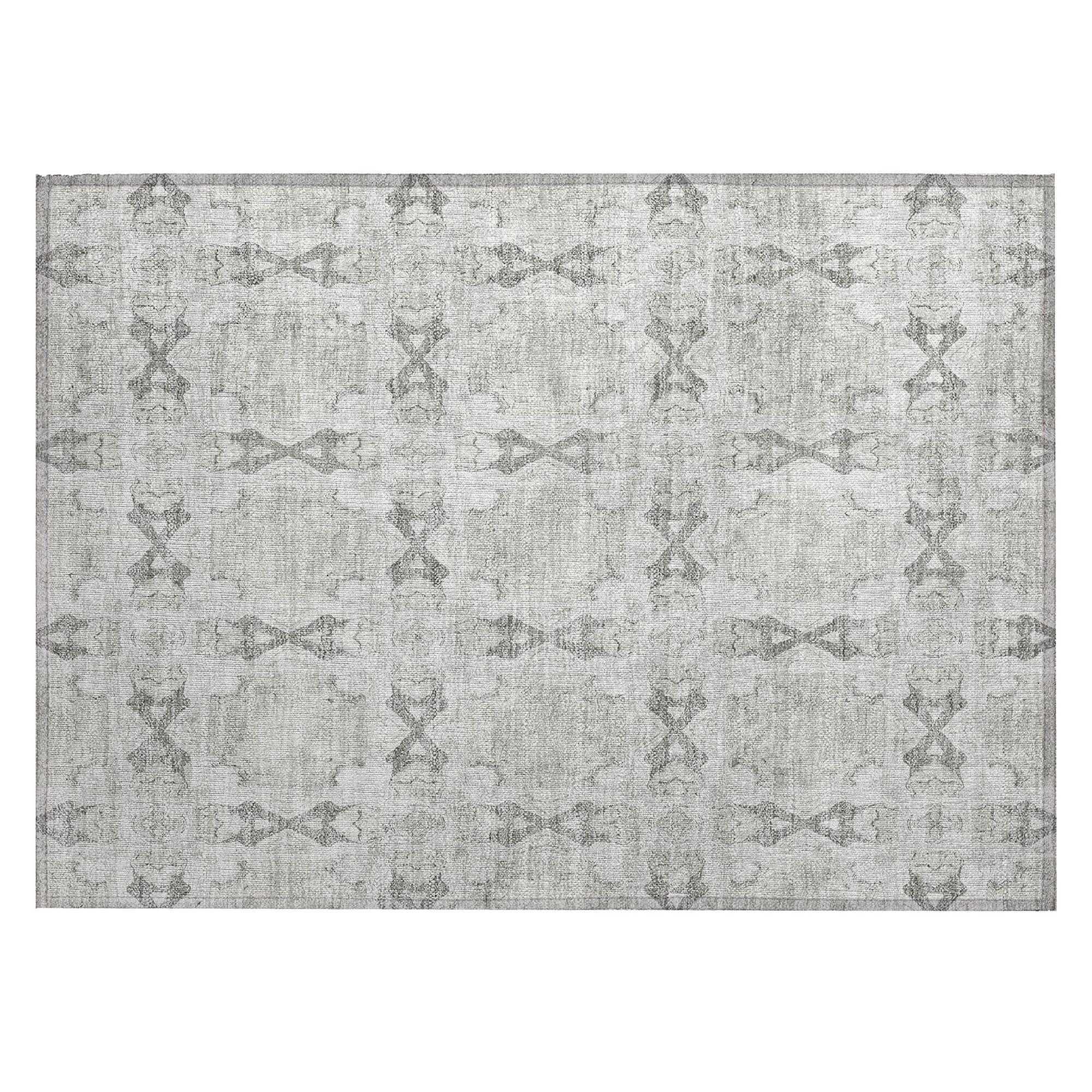 Machine Washable Ivory Rug - Indoor / Outdoor - Kids / Pet Friendly Panel Print Rug