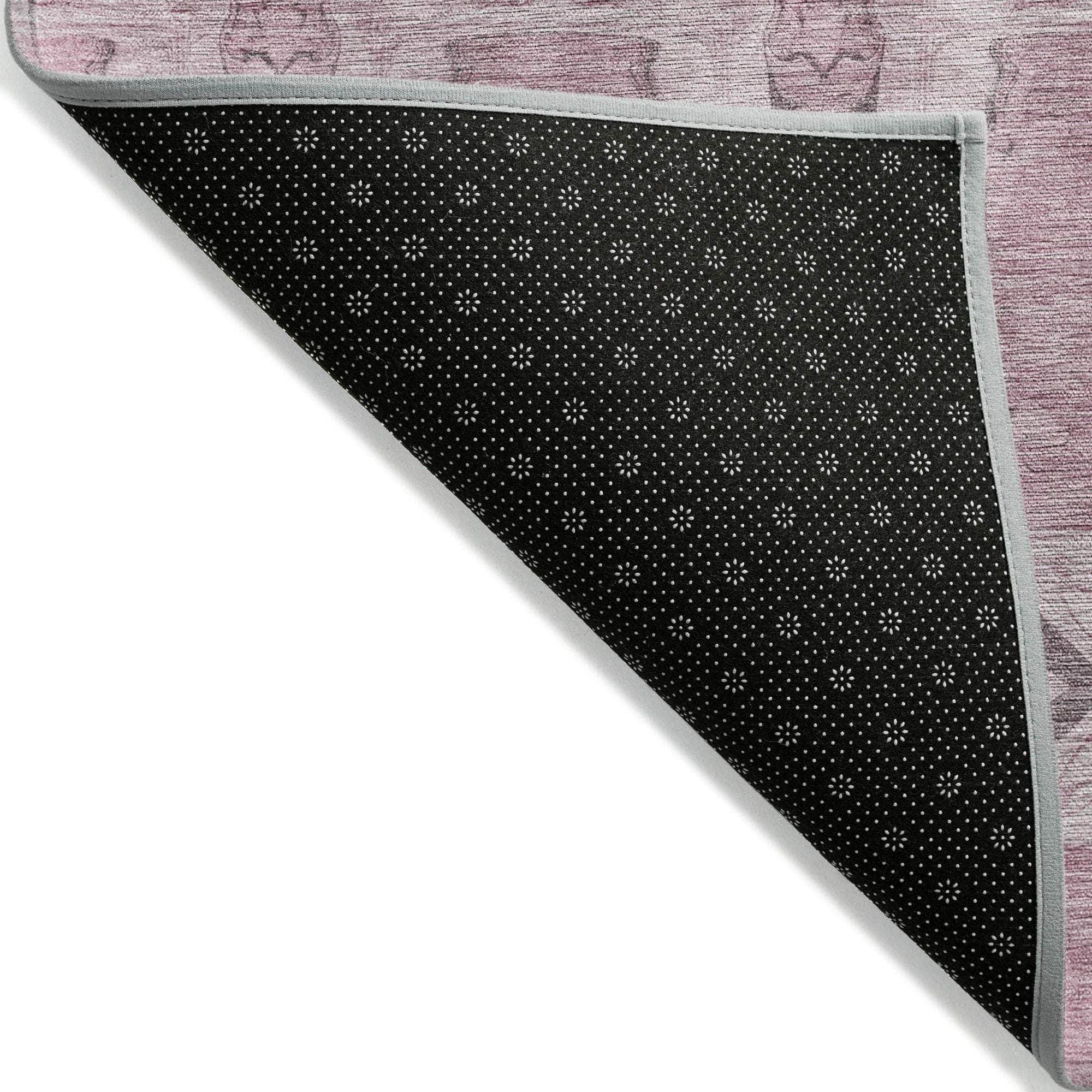 Machine Made ACN564 Pink Rugs