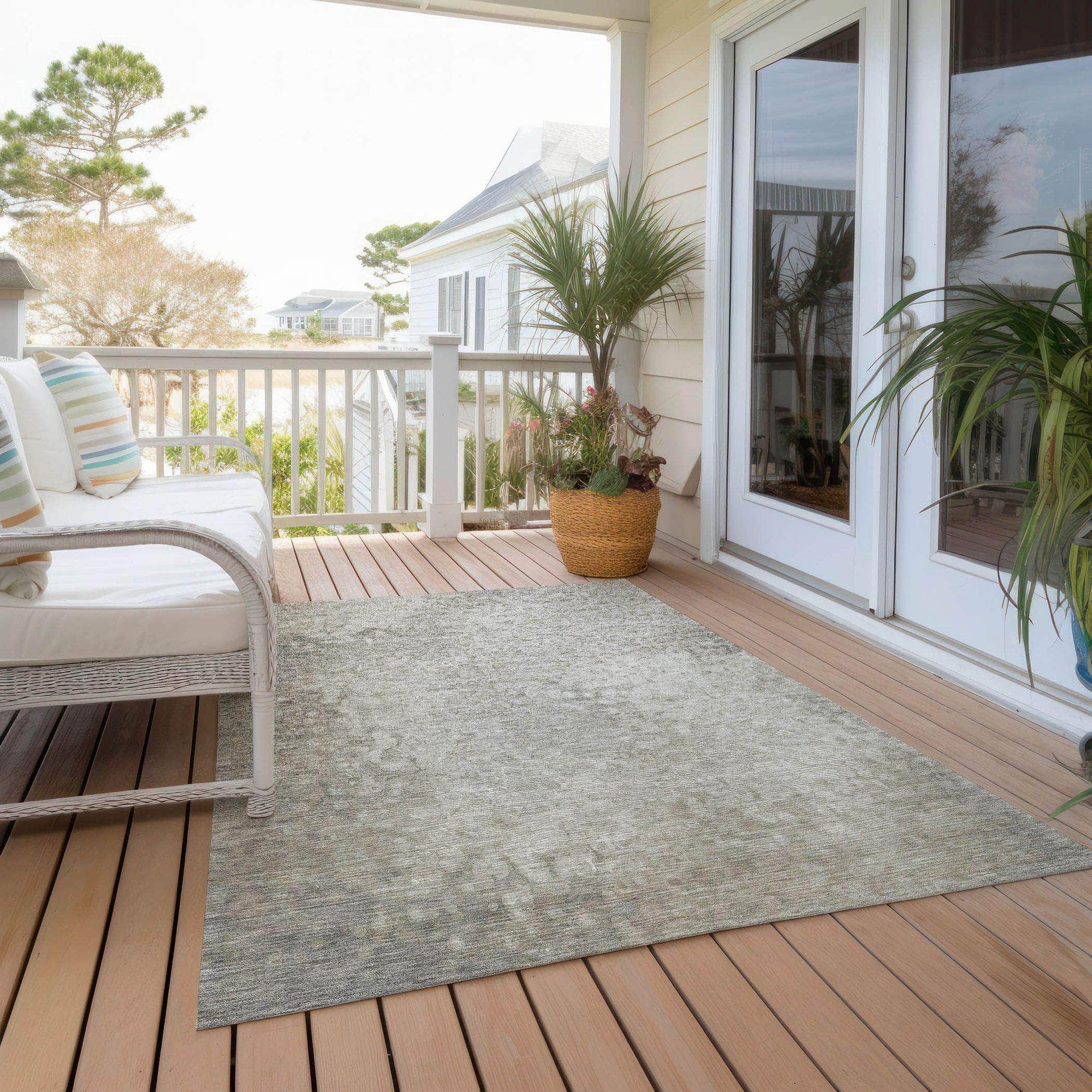 Machine Made ACN565 Beige Brown Rugs