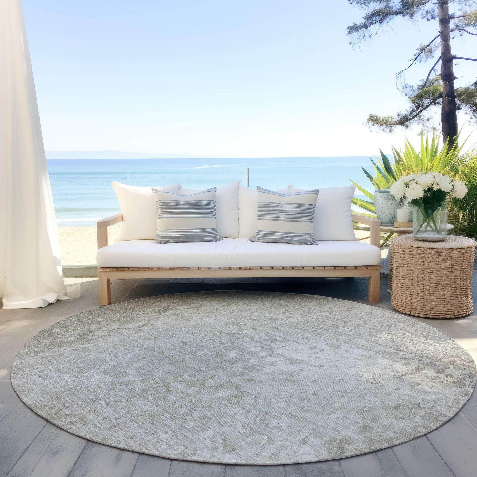 Machine Made ACN565 Beige Brown Rugs
