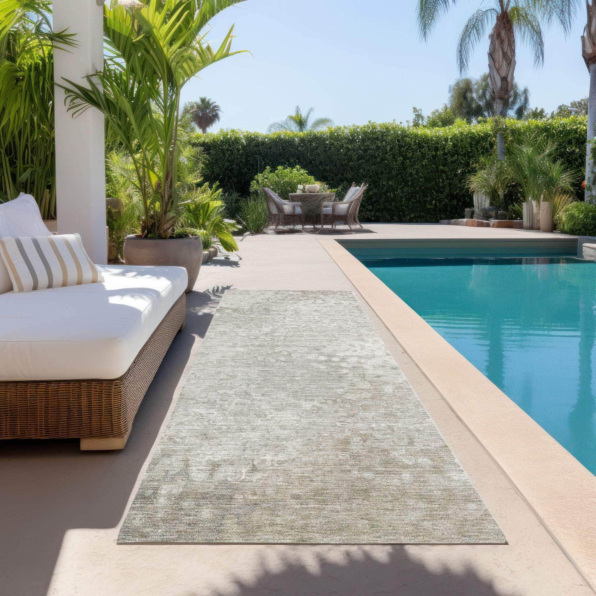 Machine Made ACN565 Beige Brown Rugs