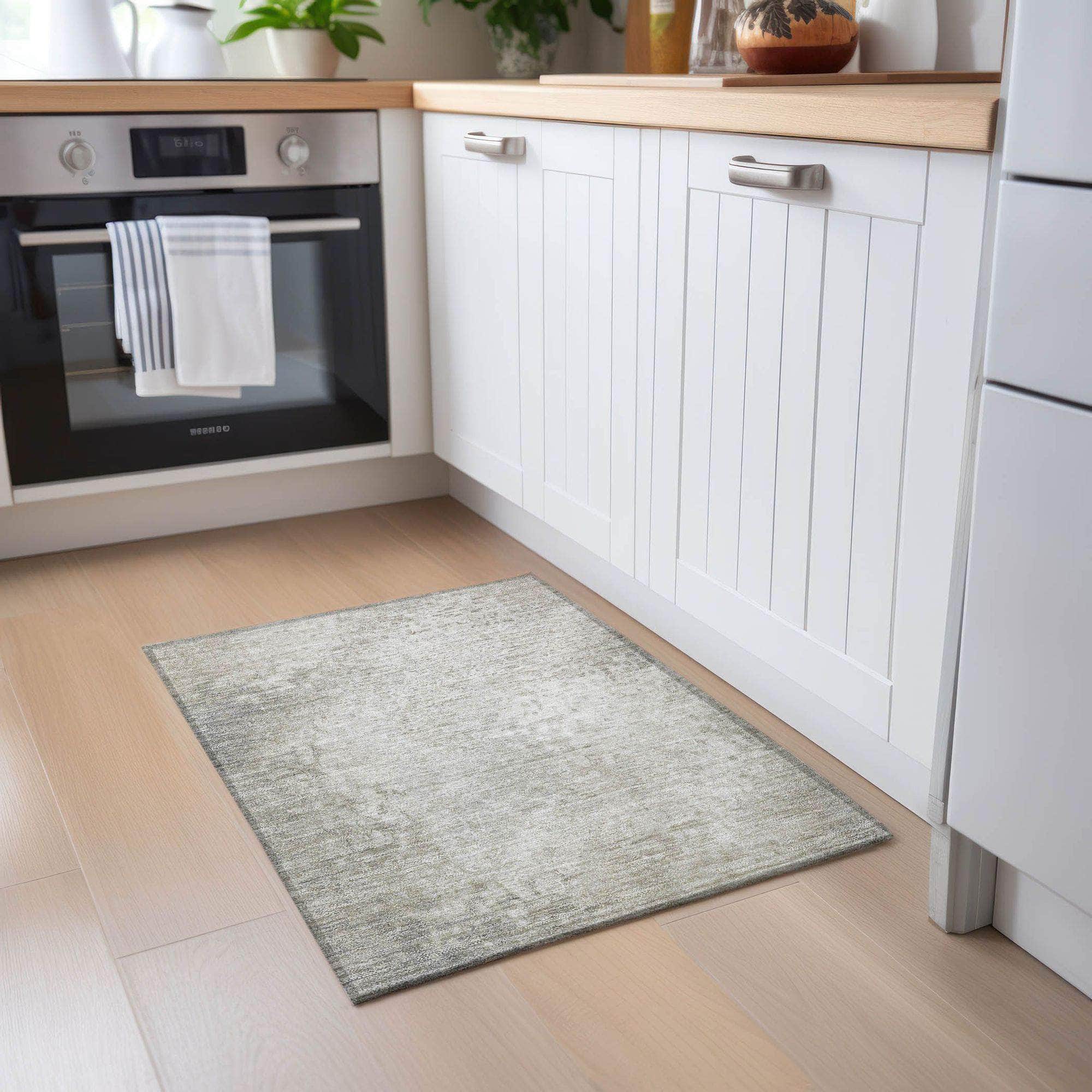 Machine Made ACN565 Beige Brown Rugs