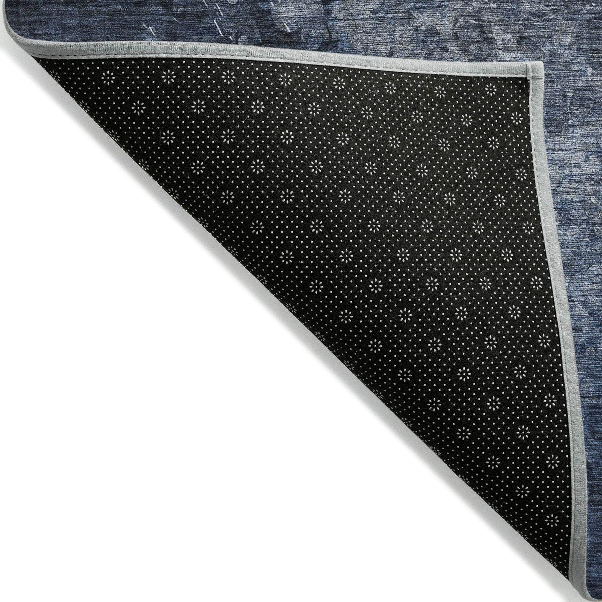Machine Made ACN565 Blue Rugs