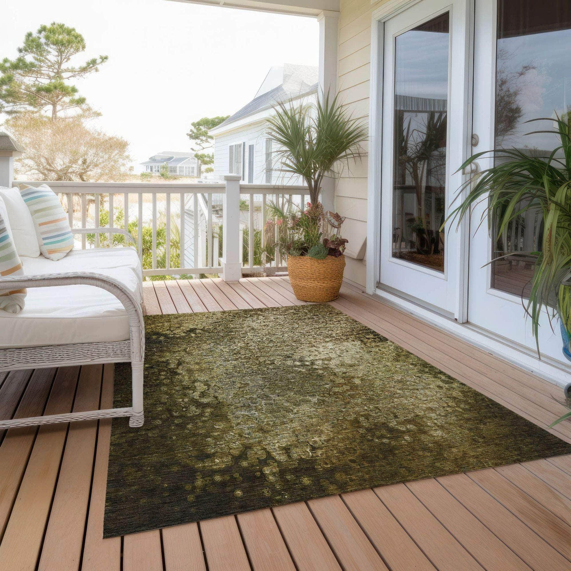 Machine Made ACN565 Brown Rugs