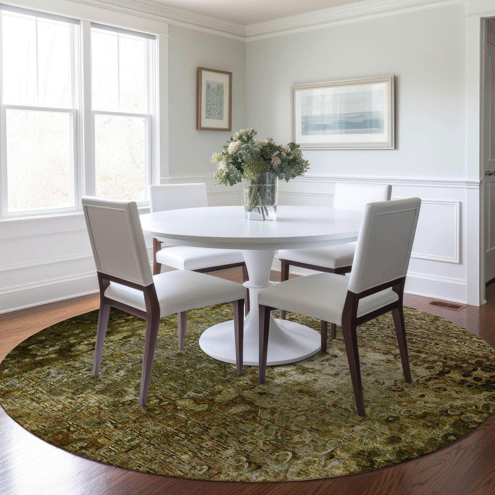 Machine Made ACN565 Brown Rugs