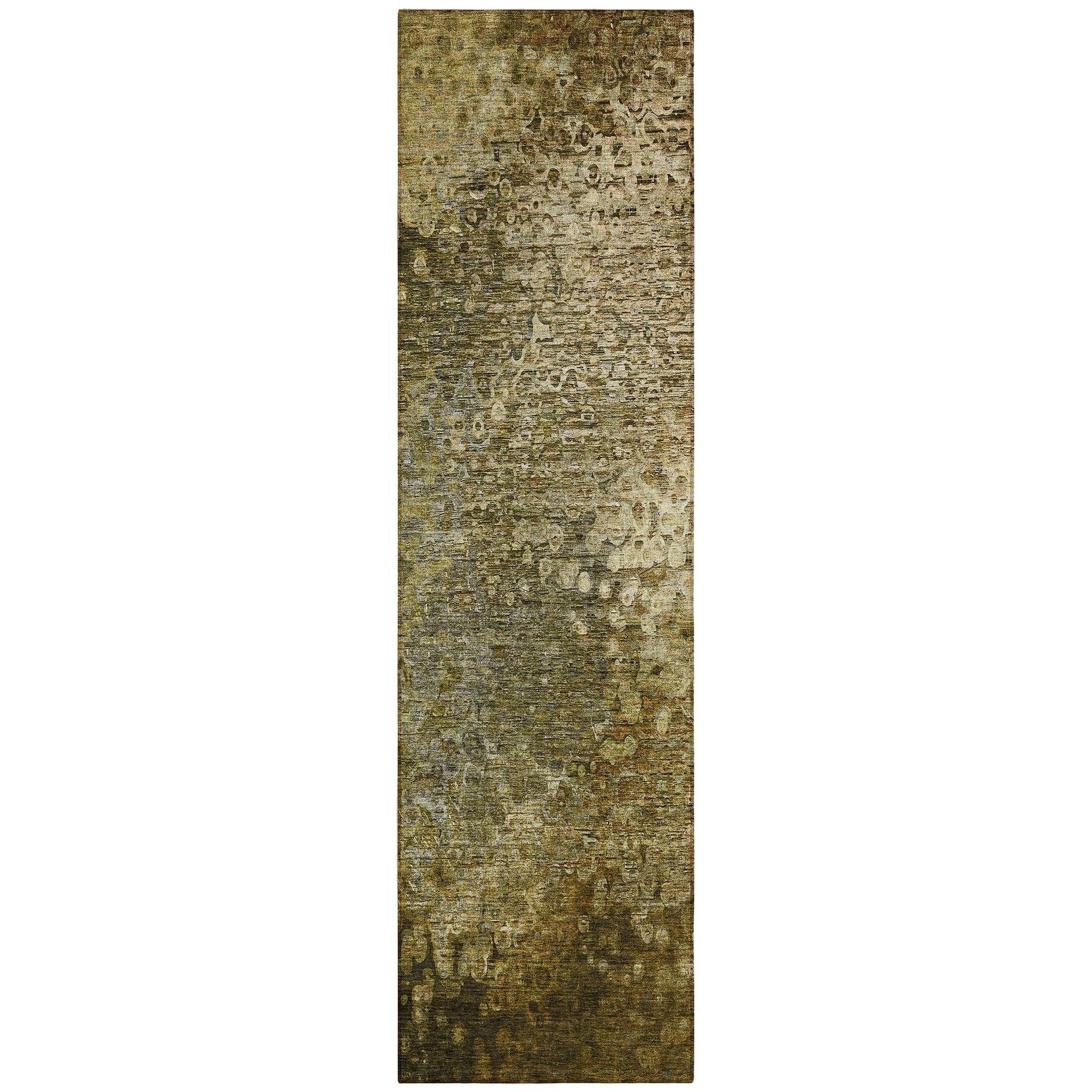Machine Washable Brown Rug - Indoor / Outdoor - Kids / Pet Friendly Casual Print Rug