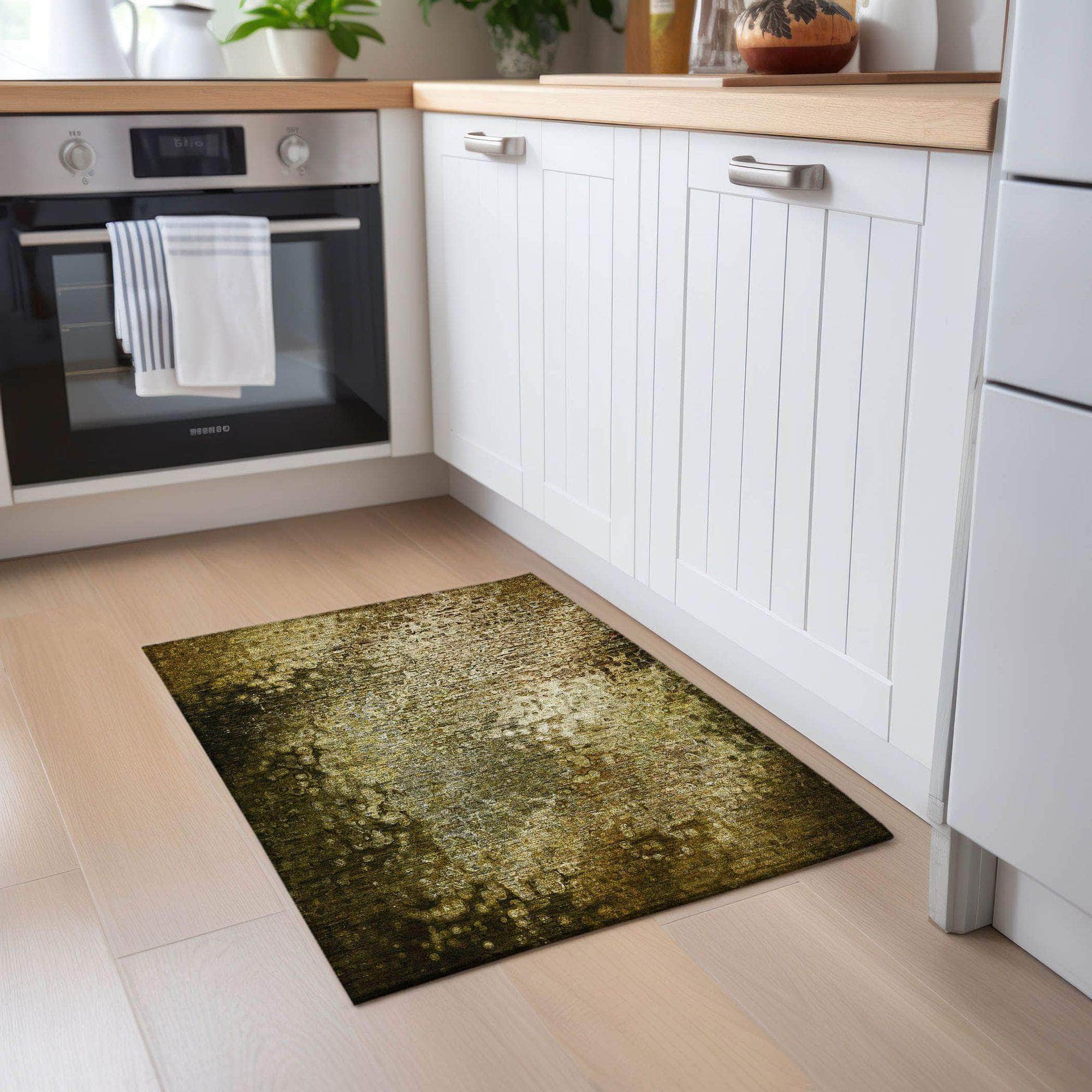 Machine Made ACN565 Brown Rugs