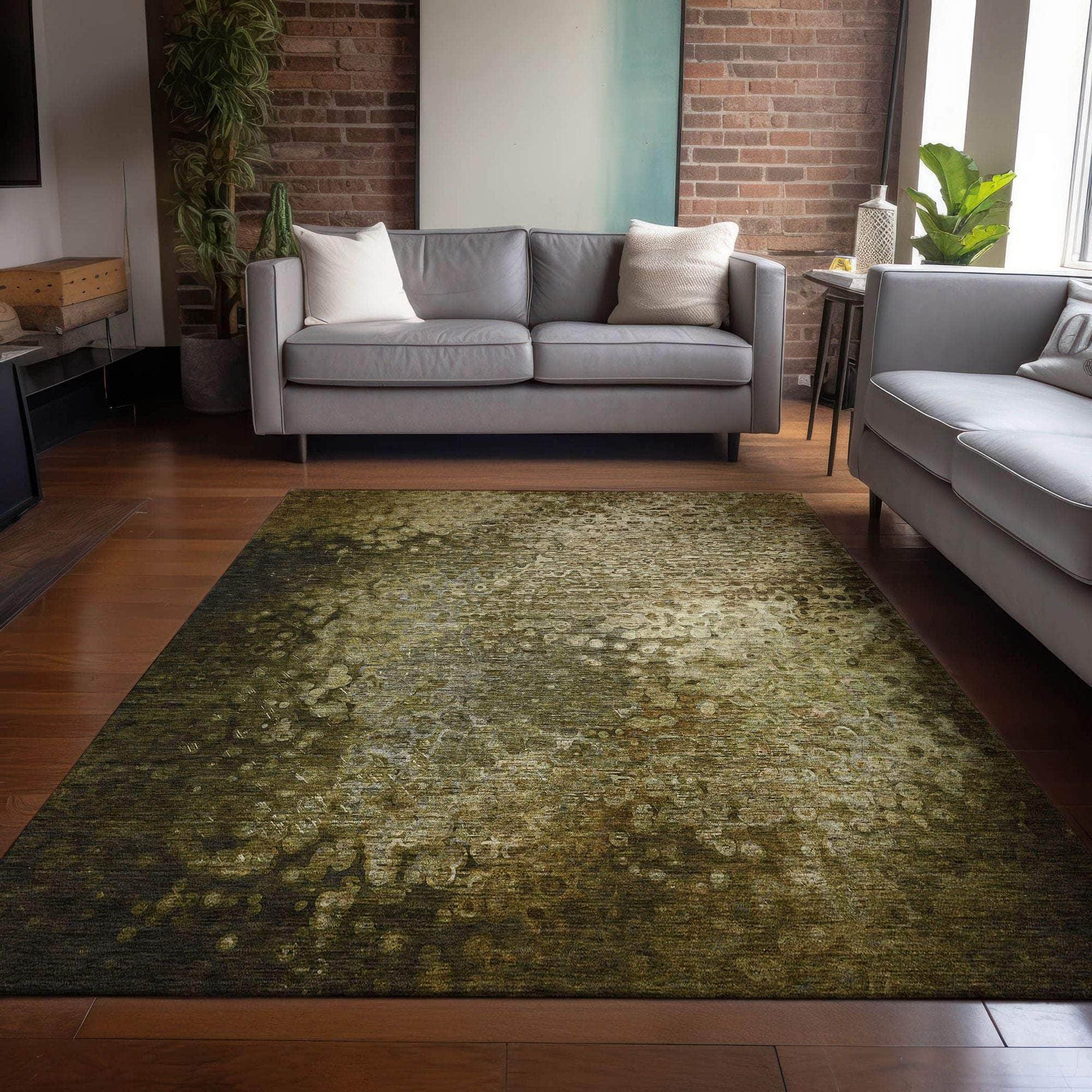Machine Made ACN565 Brown Rugs