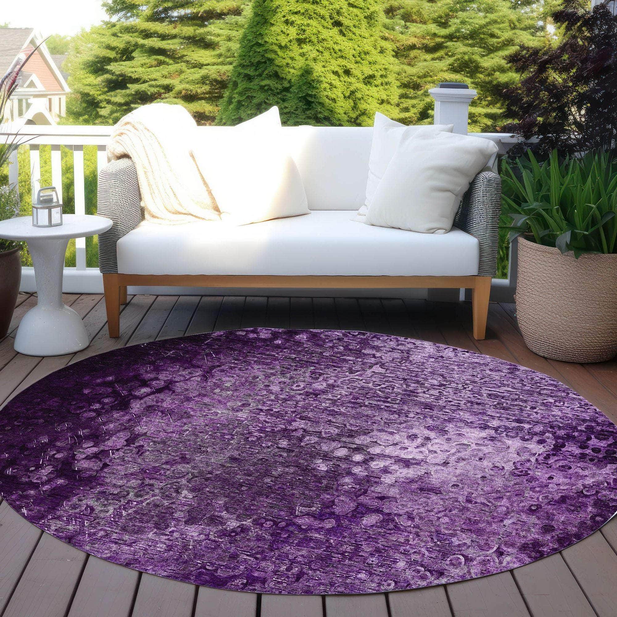 Machine Made ACN565 Purple Rugs