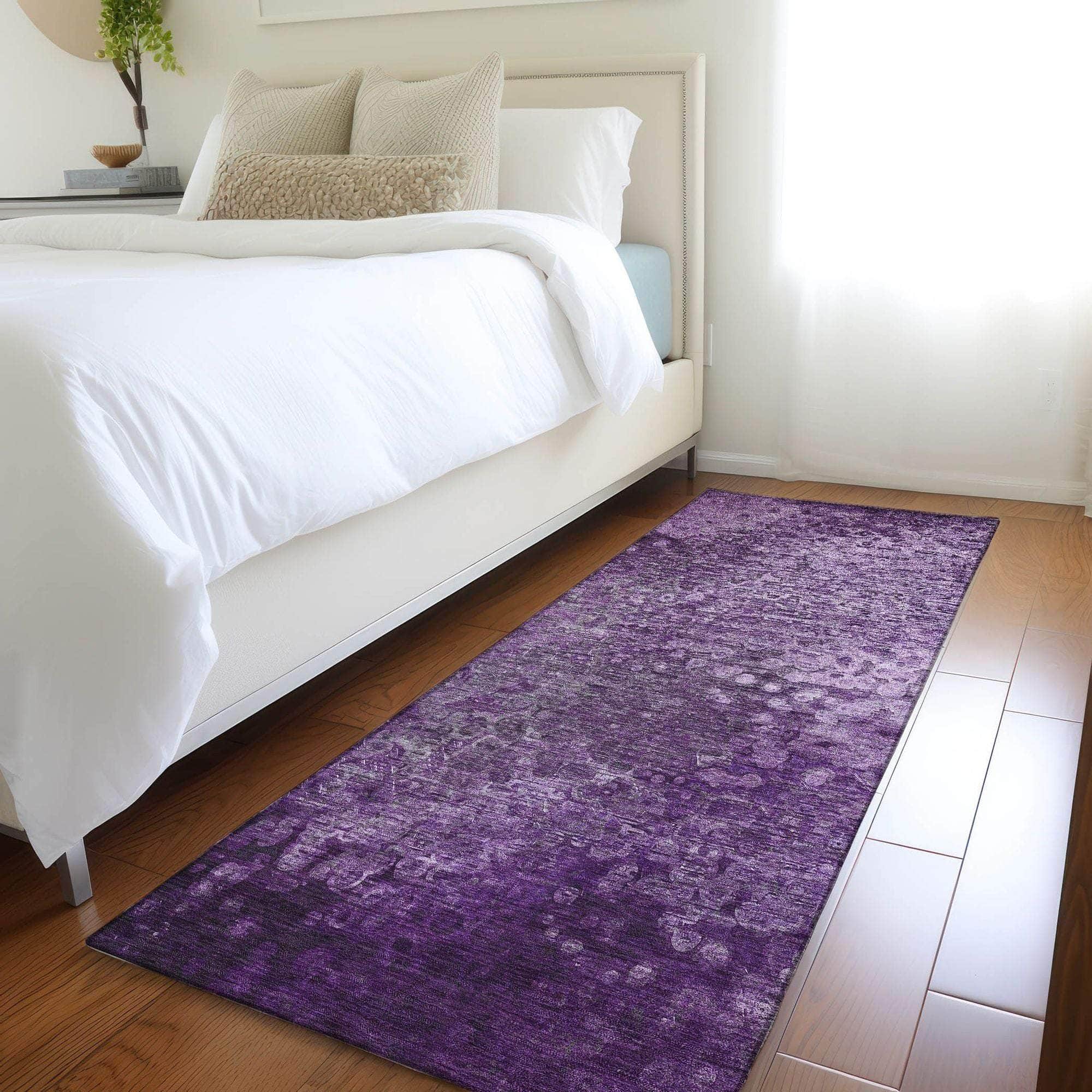Machine Made ACN565 Purple Rugs