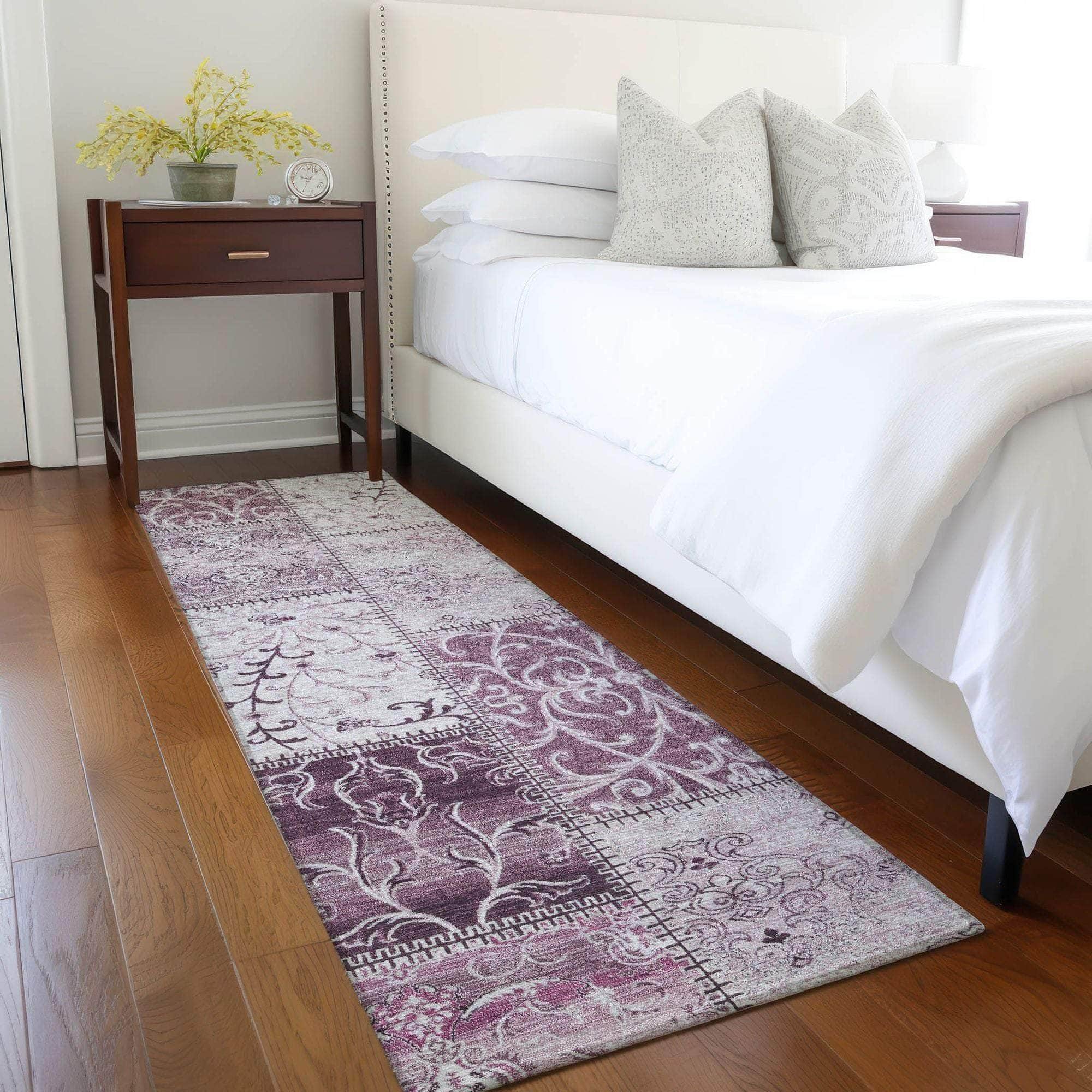 Machine Made ACN566 Burgundy Red Rugs