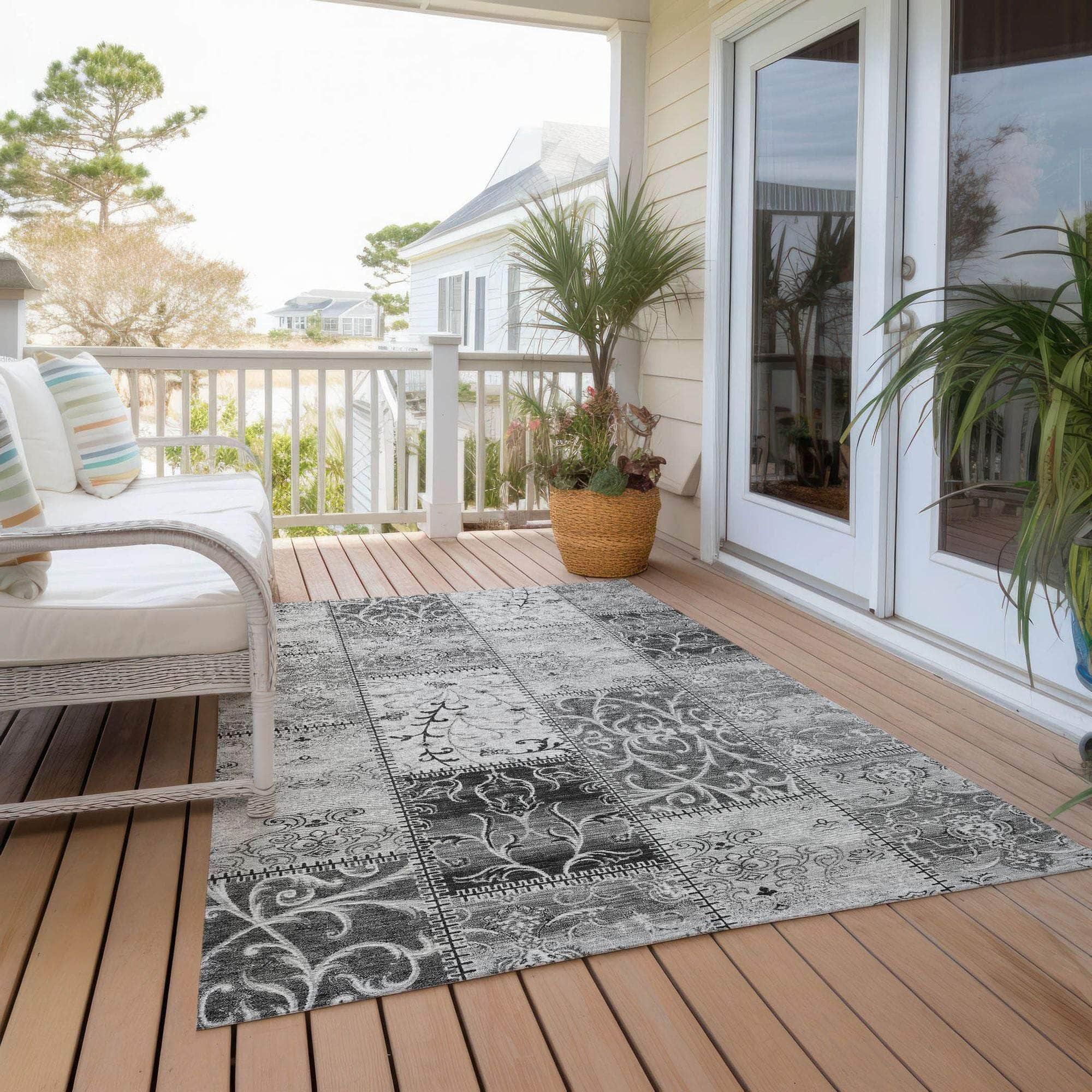 Machine Made ACN566 Gray Rugs