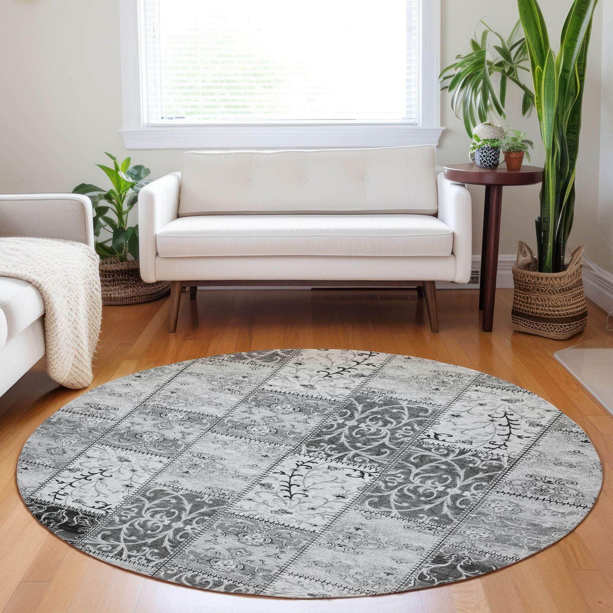Machine Made ACN566 Gray Rugs