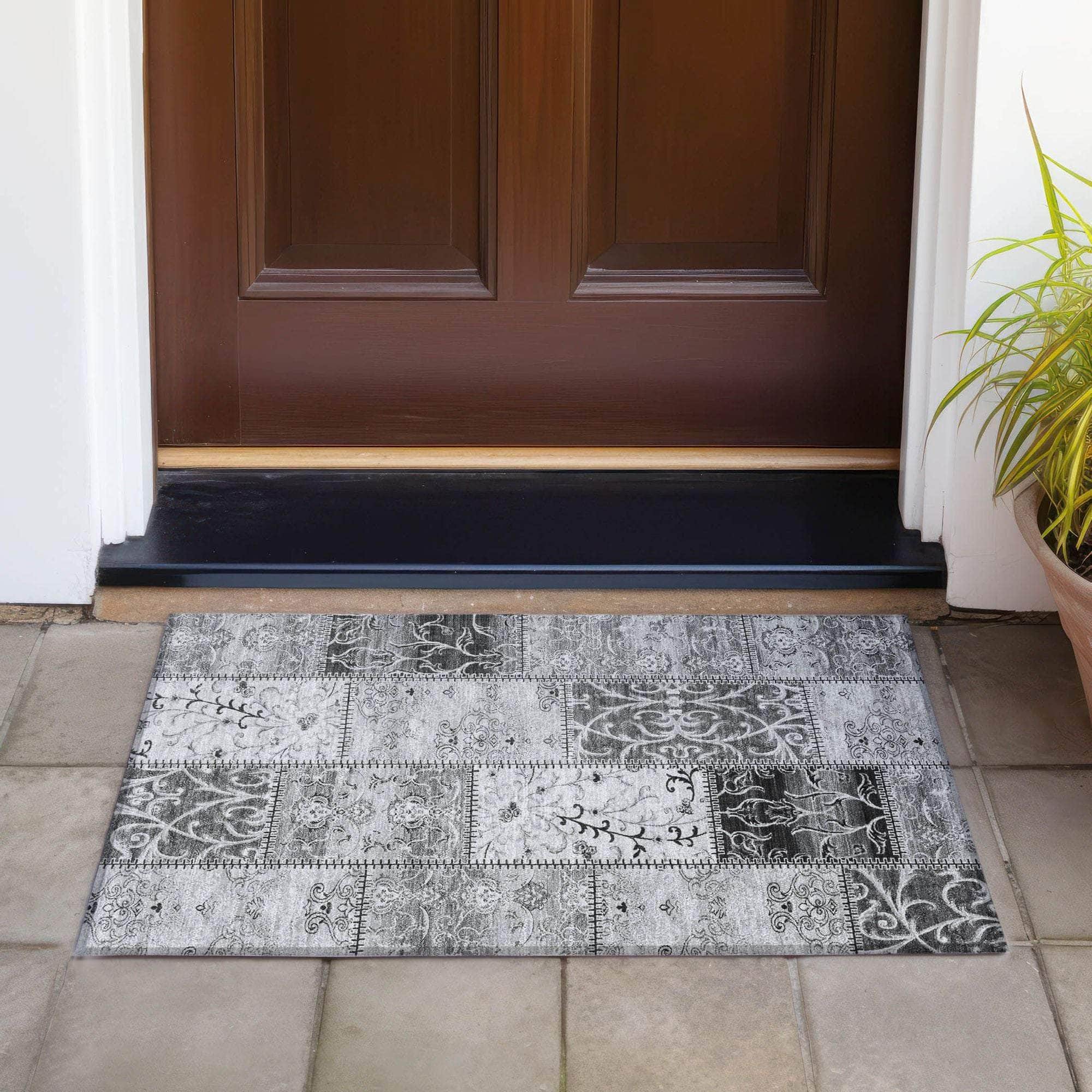 Machine Made ACN566 Gray Rugs