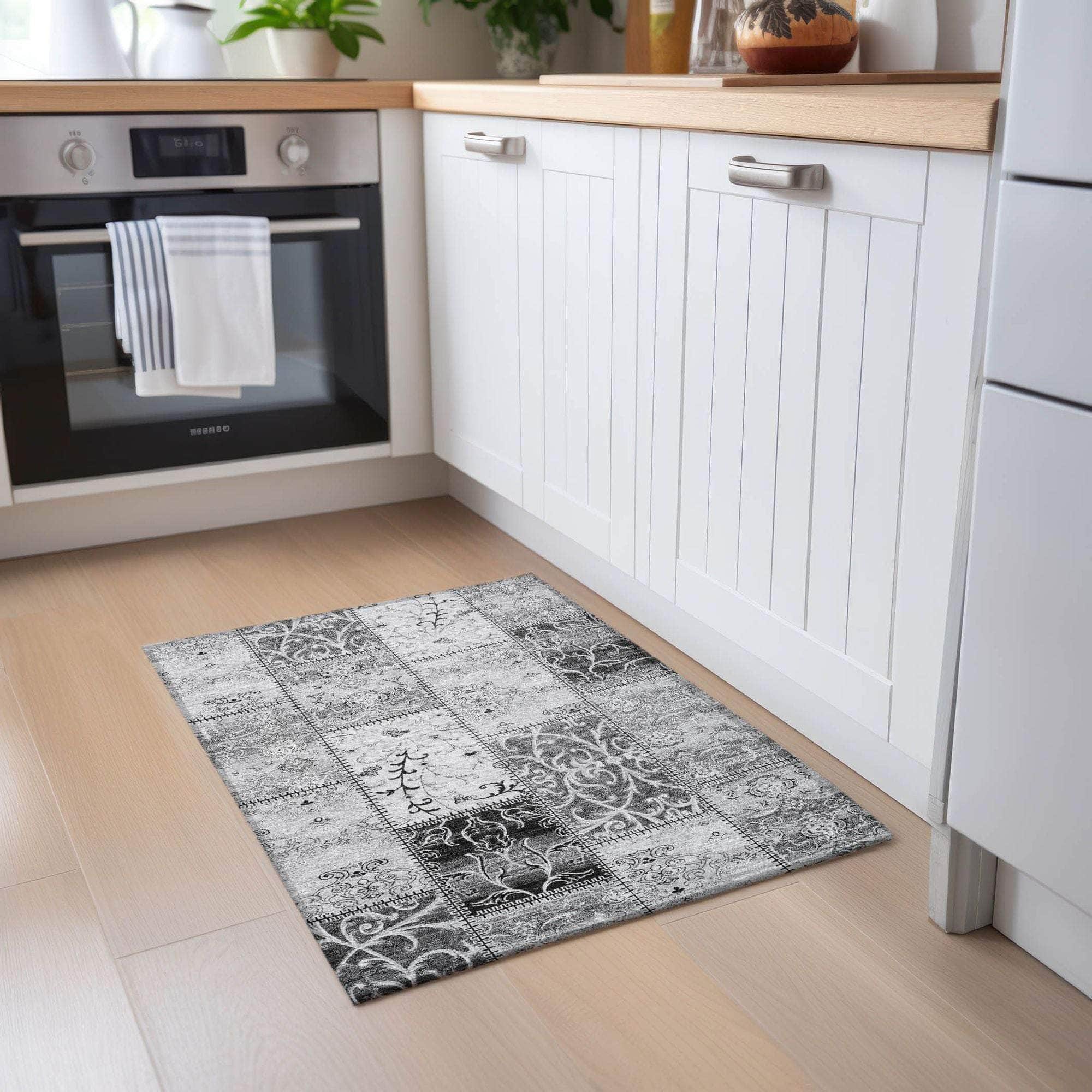 Machine Made ACN566 Gray Rugs
