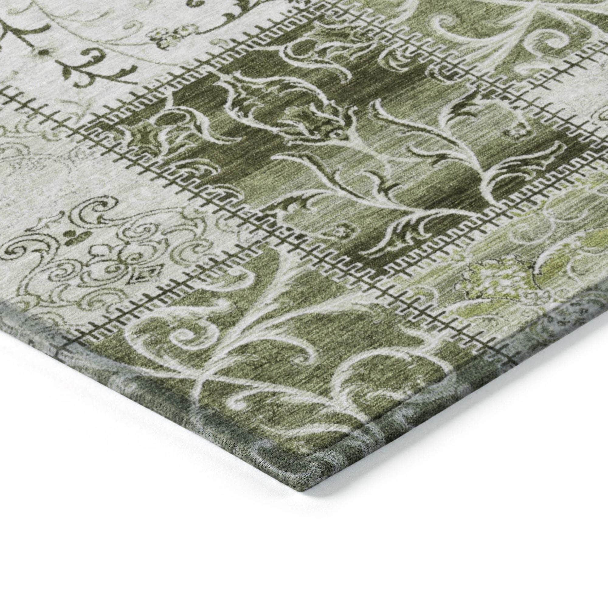 Machine Made ACN566 Green Rugs