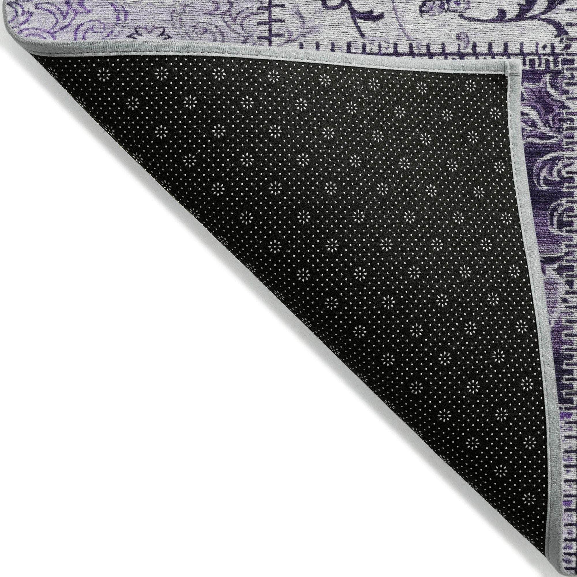 Machine Made ACN566 Purple Rugs