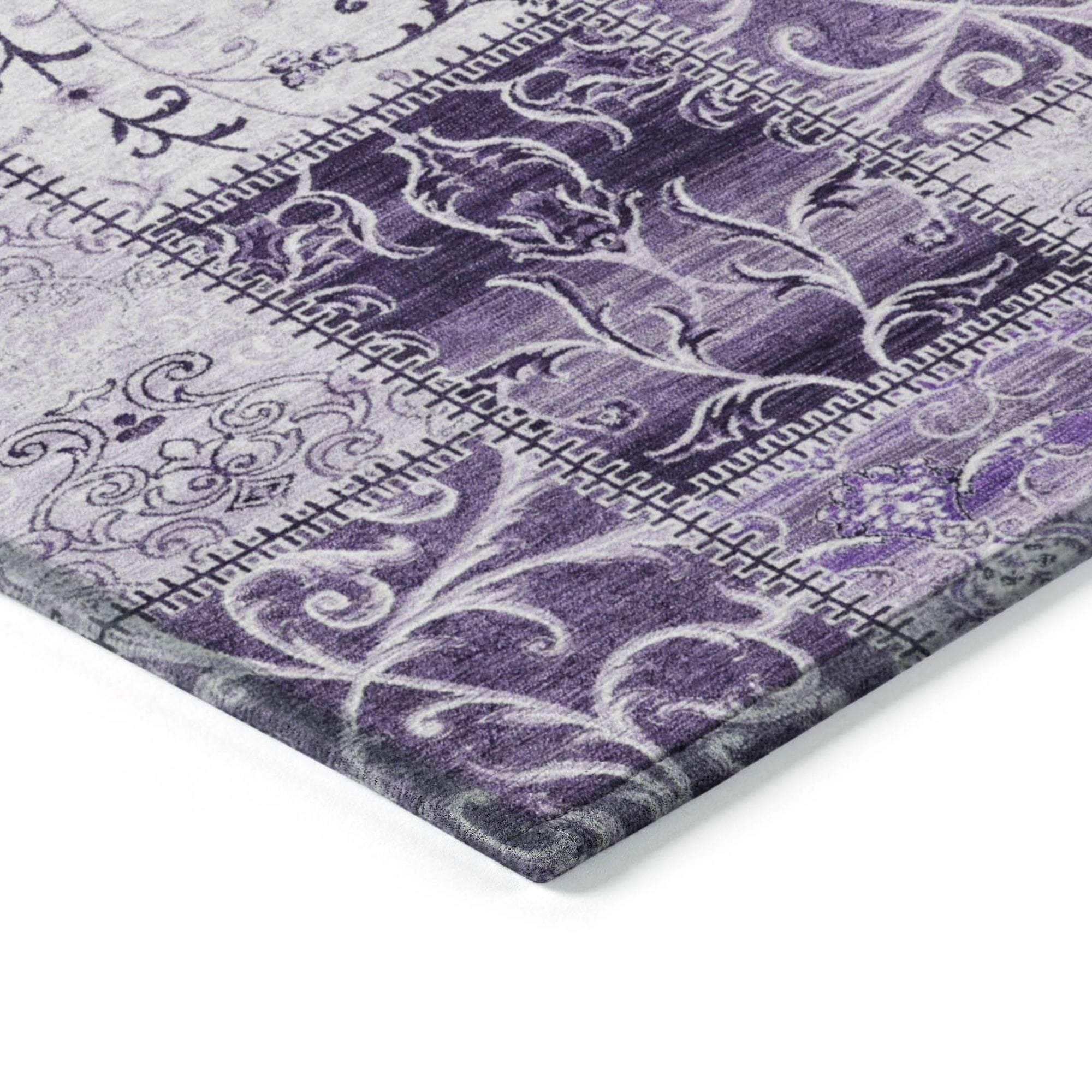 Machine Made ACN566 Purple Rugs
