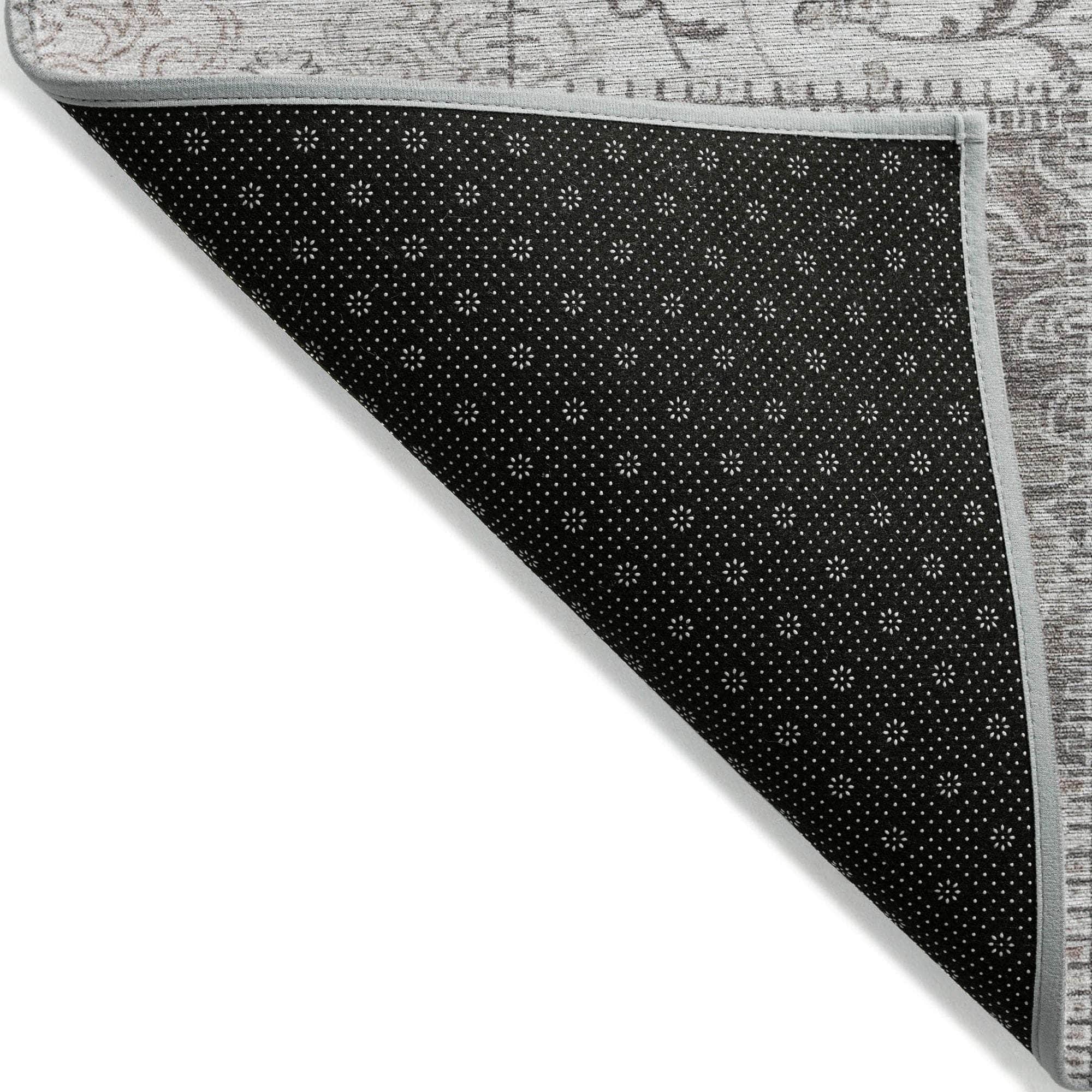 Machine Made ACN566 Taupe Brown Rugs