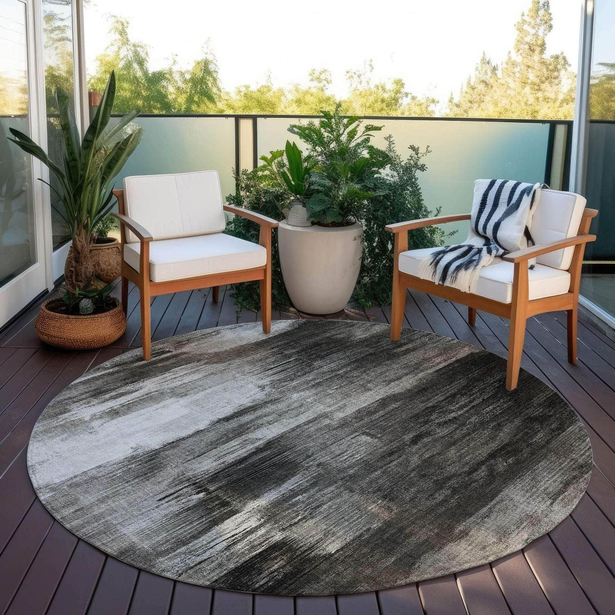 Machine Made ACN567 Gray Rugs