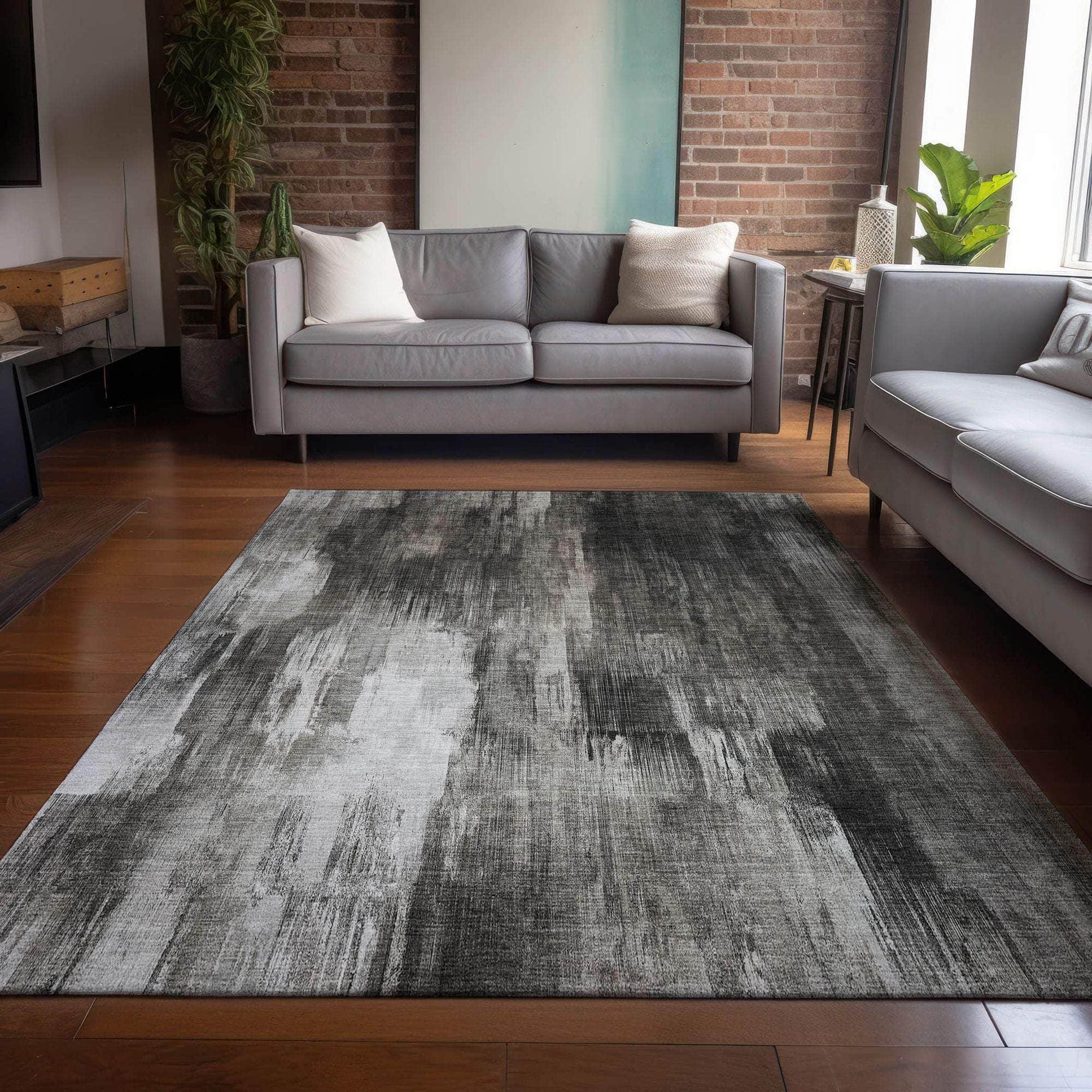 Machine Made ACN567 Gray Rugs