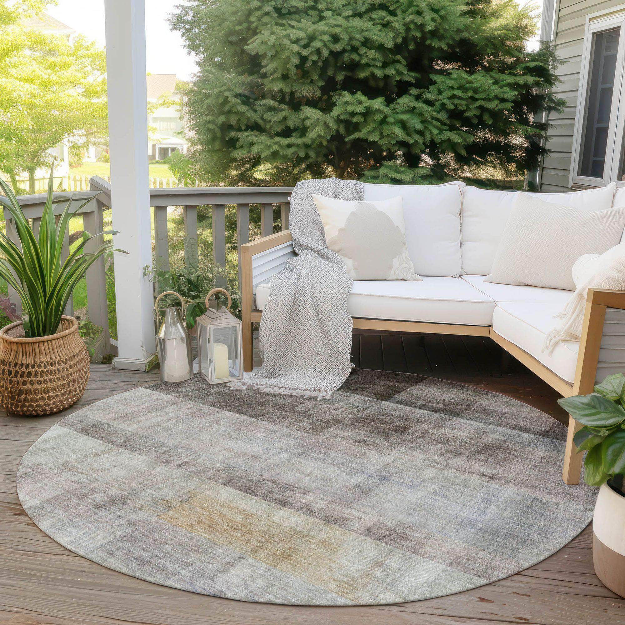 Machine Made ACN568 Brown Rugs