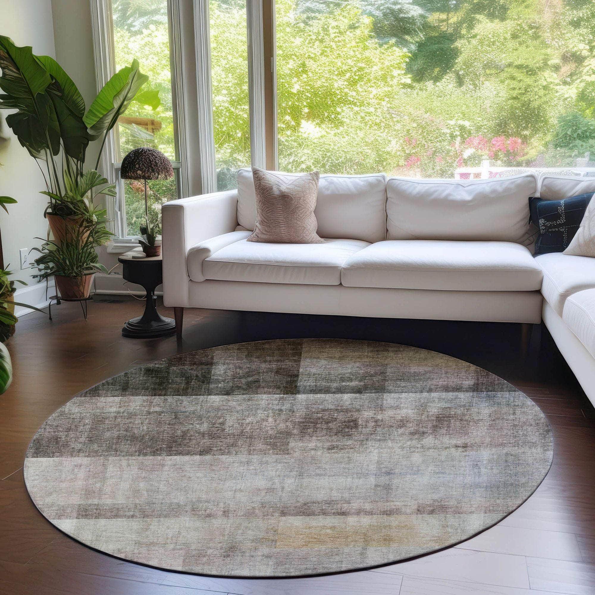 Machine Made ACN568 Brown Rugs