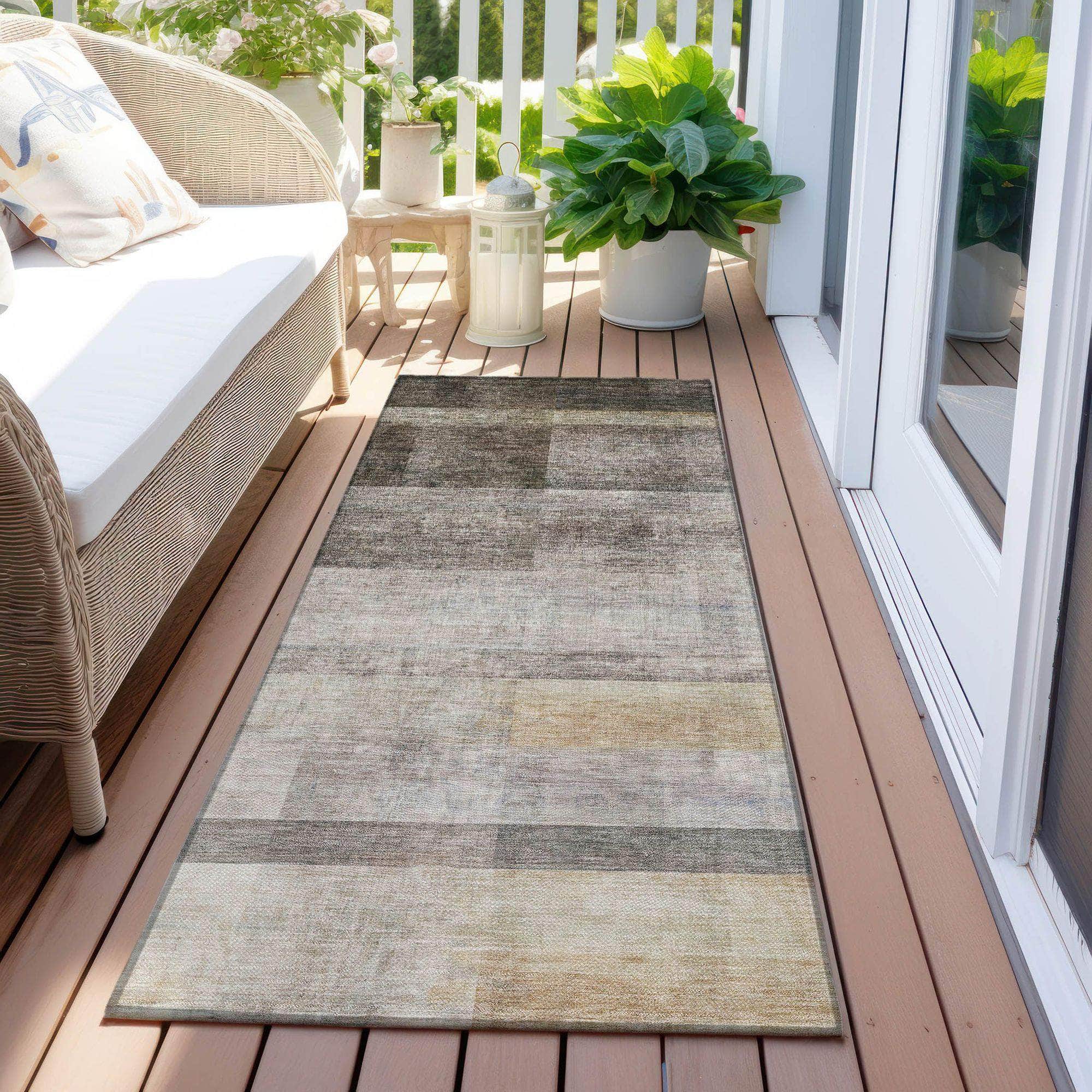 Machine Made ACN568 Brown Rugs