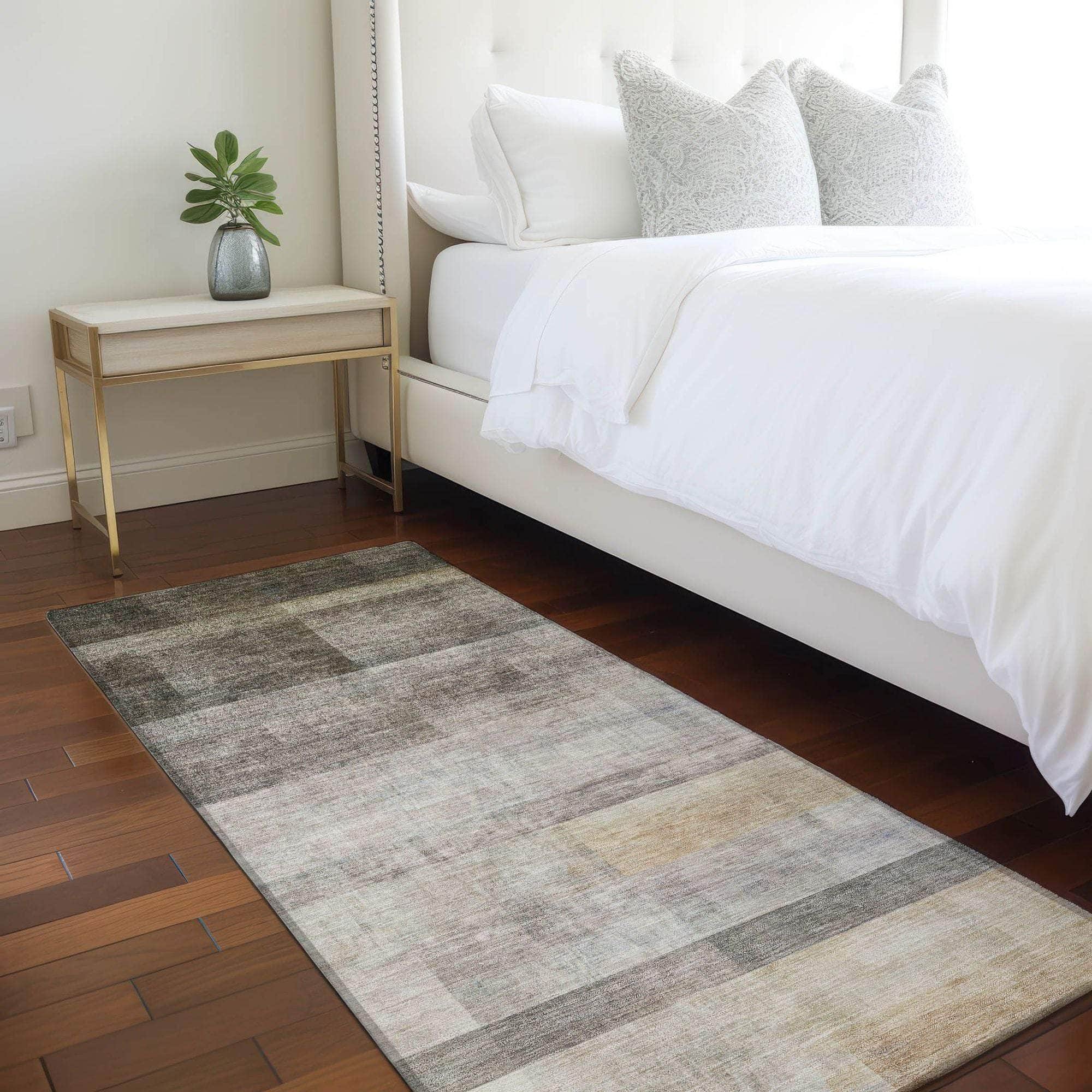 Machine Made ACN568 Brown Rugs
