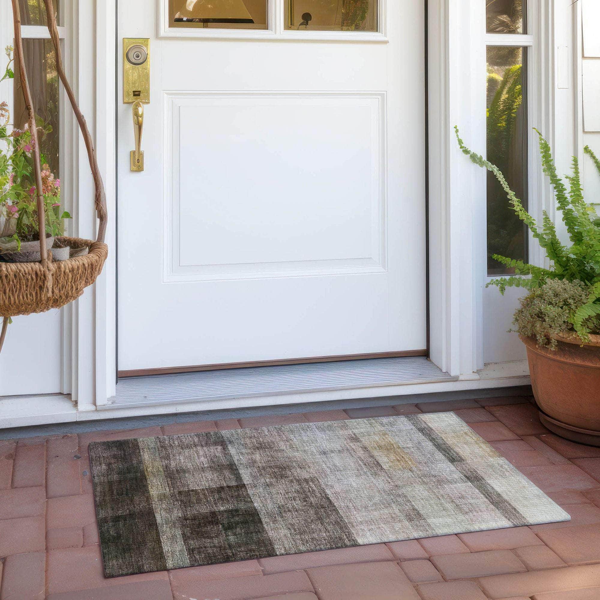 Machine Made ACN568 Brown Rugs