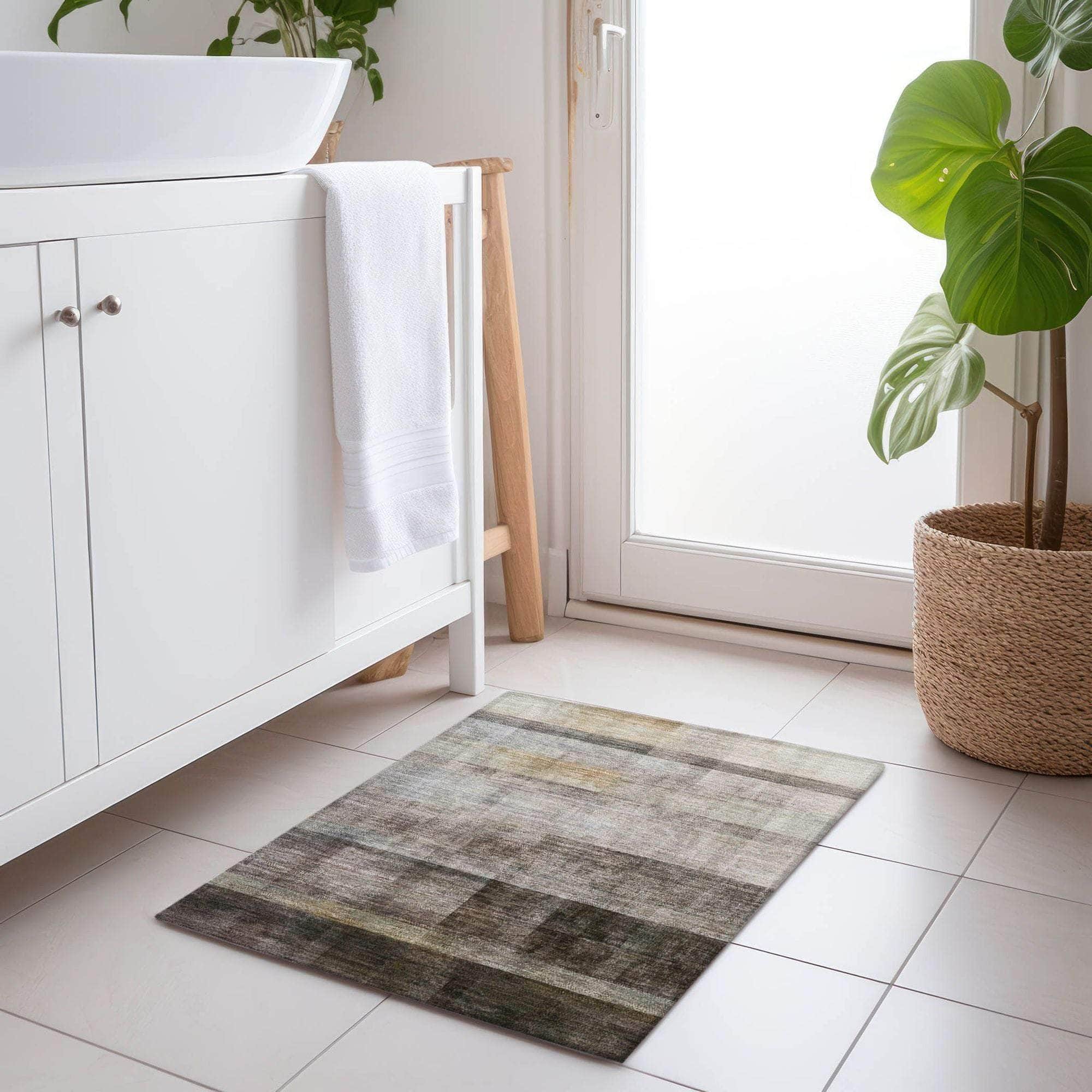 Machine Made ACN568 Brown Rugs