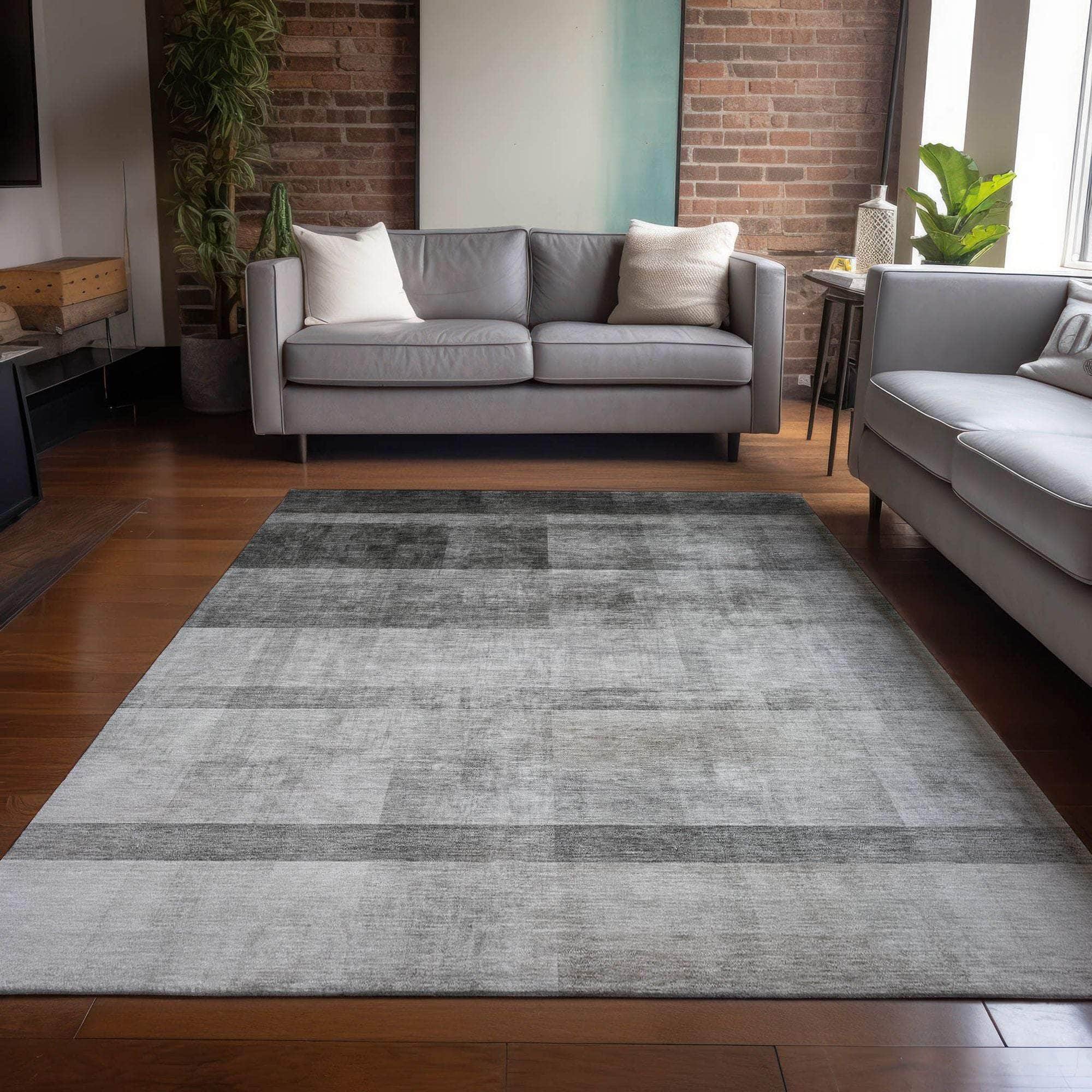 Machine Made ACN568 Gray Rugs