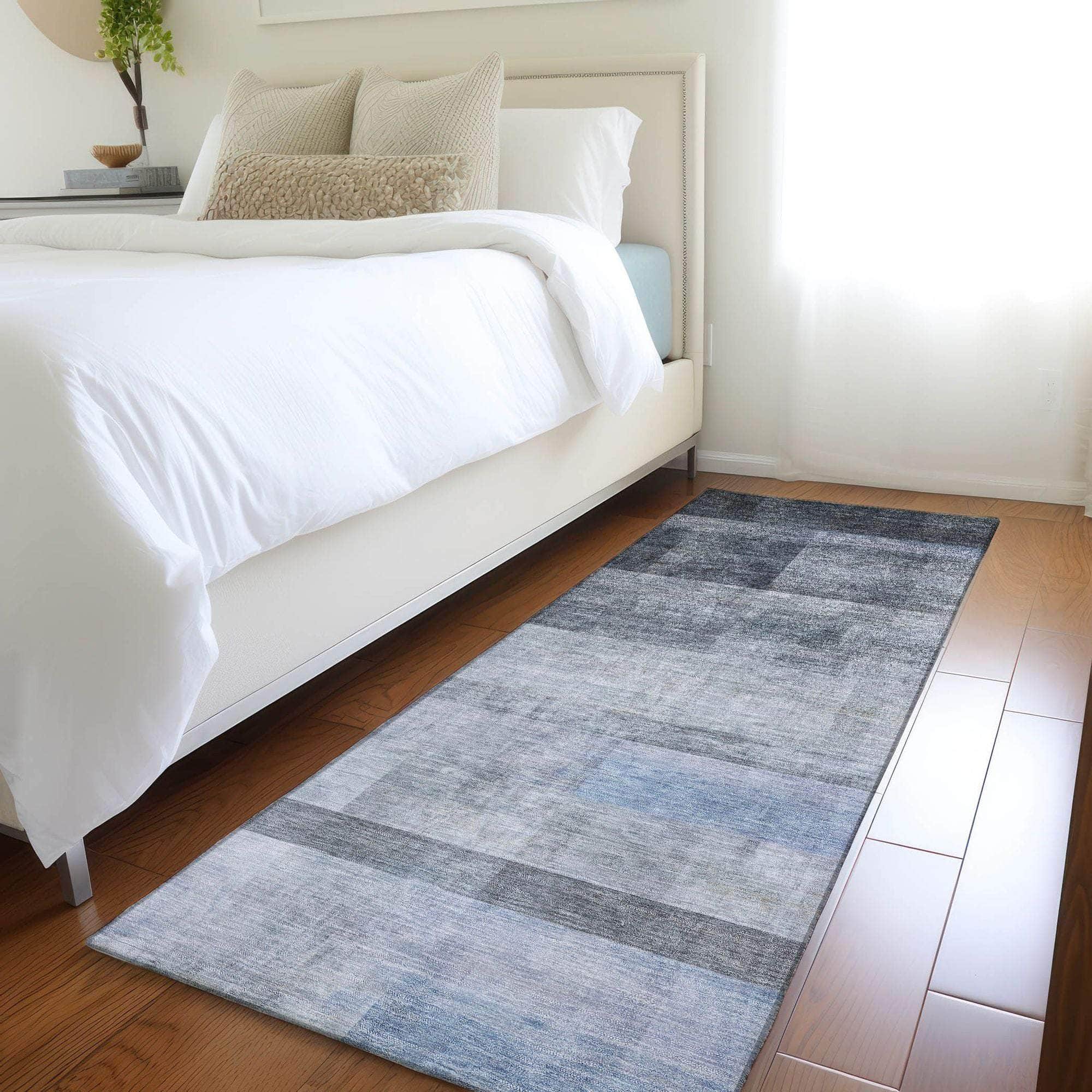 Machine Made ACN568 Navy Blue Rugs