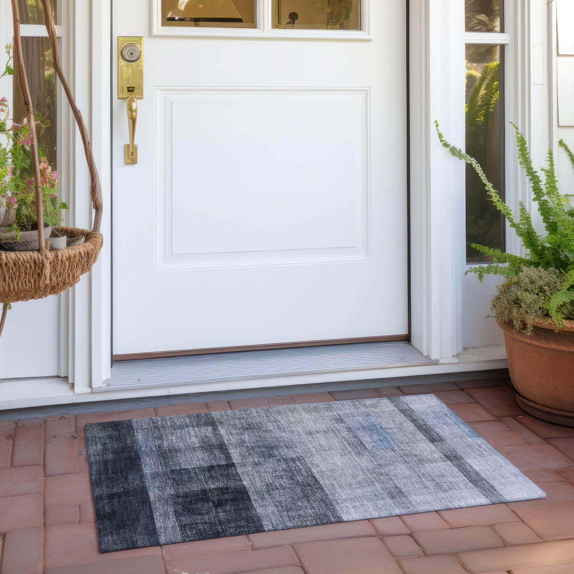 Machine Made ACN568 Navy Blue Rugs